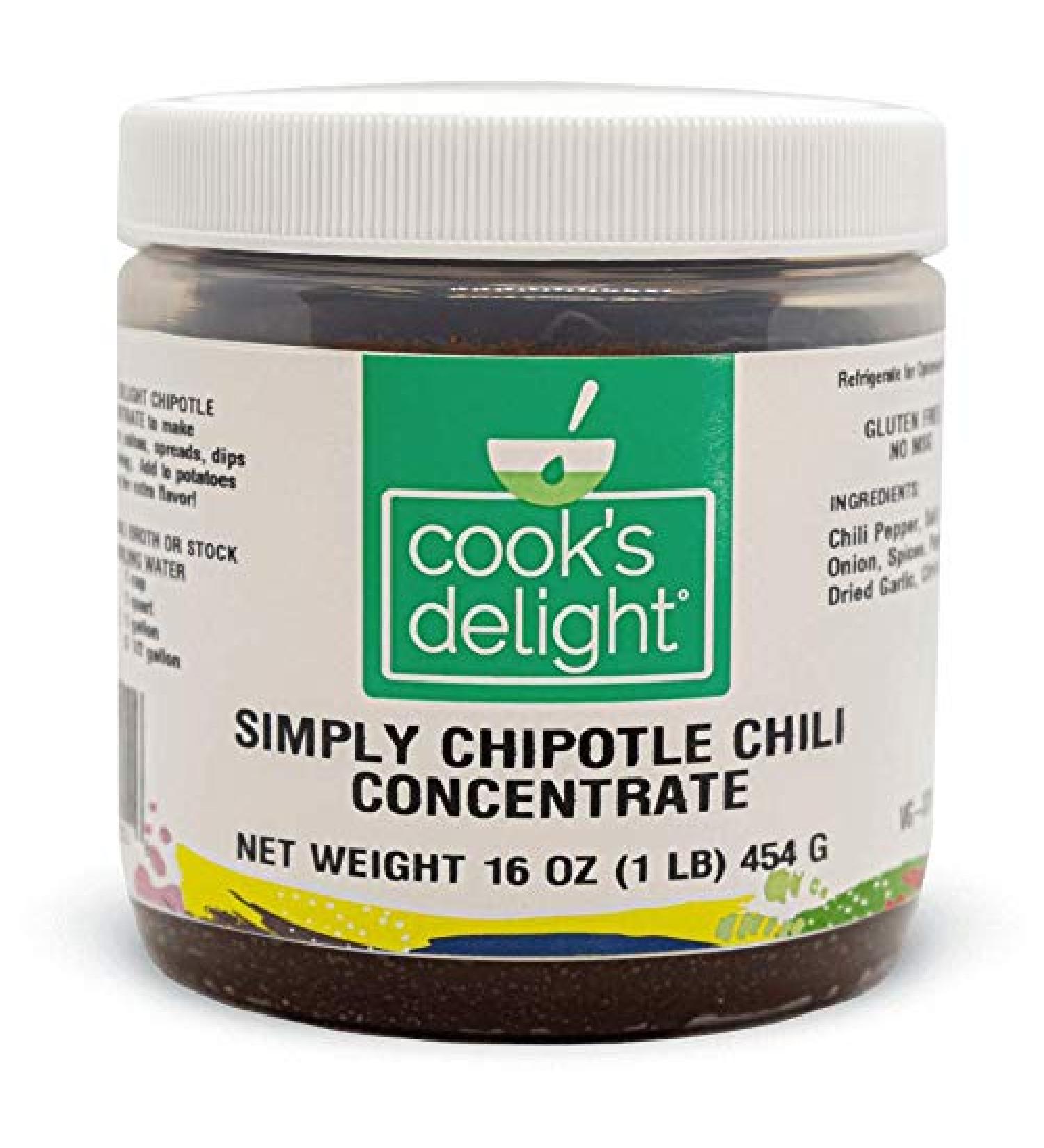 Cook's Delight Chipotle Chili Pepper Concentrate - Instant Chipotle Stock, Pepper Rub, and Broth - Gluten-Free, Plant-Based Flavor - Makes 5-1/2 Gallons - Buy Online on GoSupps.com