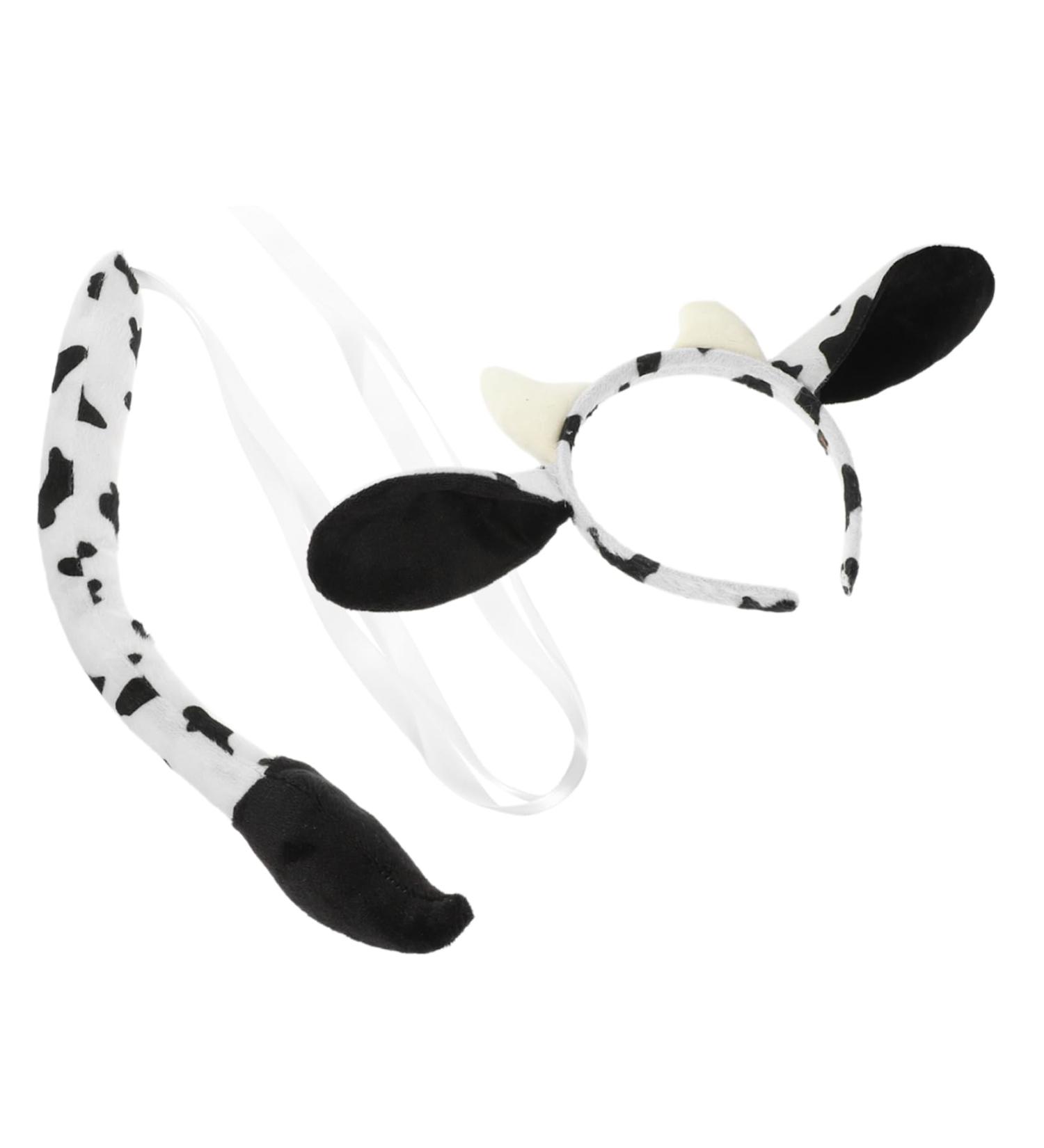 TOGEVAL 1 Set Cartoon Animal Ears Animal Headband Ears Headband Cow Tail Props Animal Costume Cow Costume for Cosplay Stuffed Animals Costume Cosplay Cow Props Tails Costume Animal Tail - Buy Online on GoSupps.com