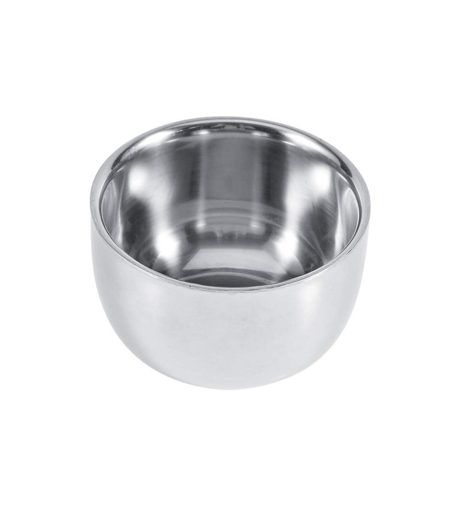 Demeras Stainless Steel Shale Cup - Durable 7x7x6 Tool for Men | Hairdresser Shaving Cream & Soap Bowl - Buy Online on GoSupps.com