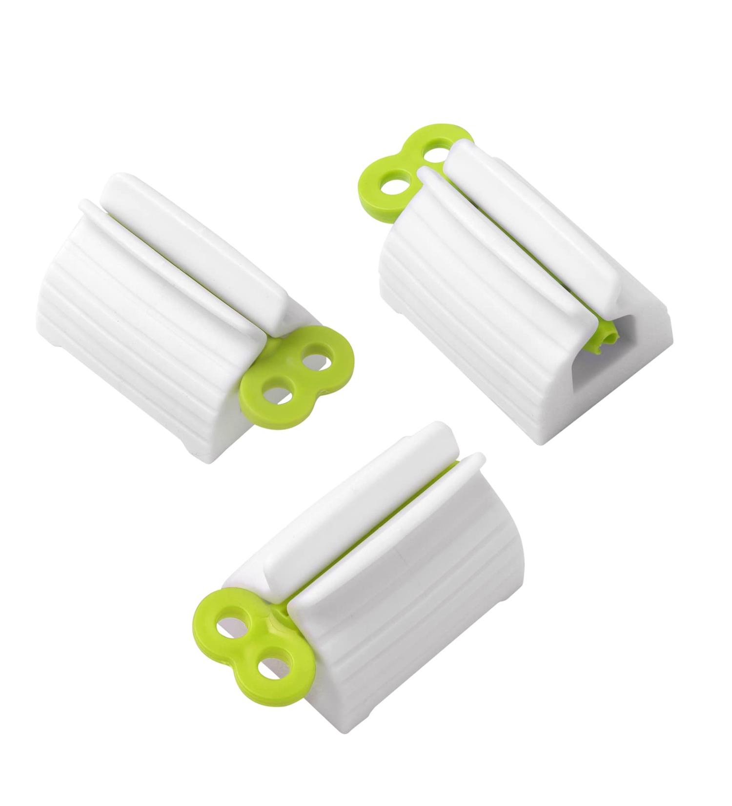 Buy 3 x Toothpaste Squeezer & Toothpaste Seat Holder - Green Bathroom Accessories for Effortless Cleanliness - Buy Online on GoSupps.com