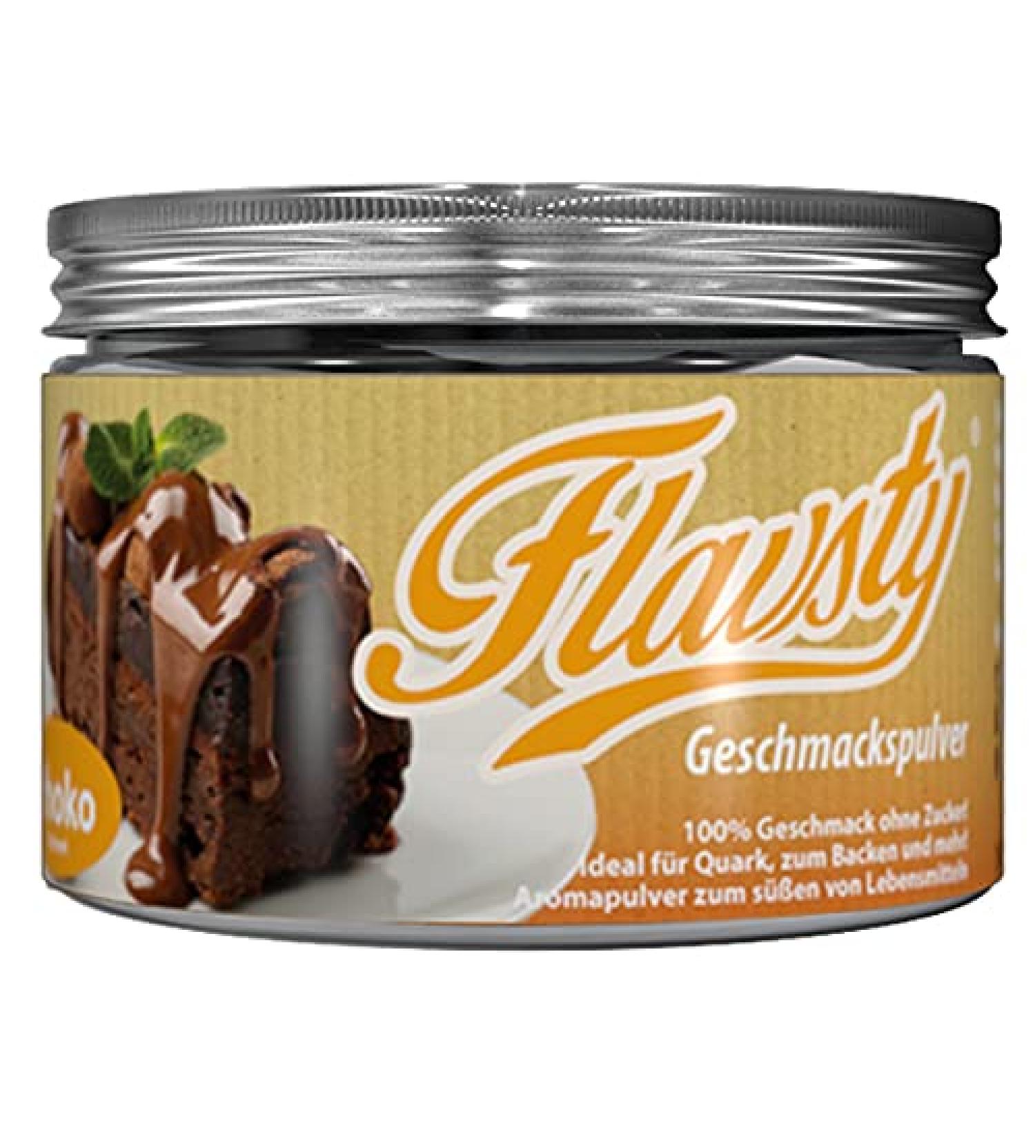 Flavsty Vegan Chocolate Flavor Powder - Sugar-Free Aroma Powder for Baking & Drinks - Buy Online on GoSupps.com