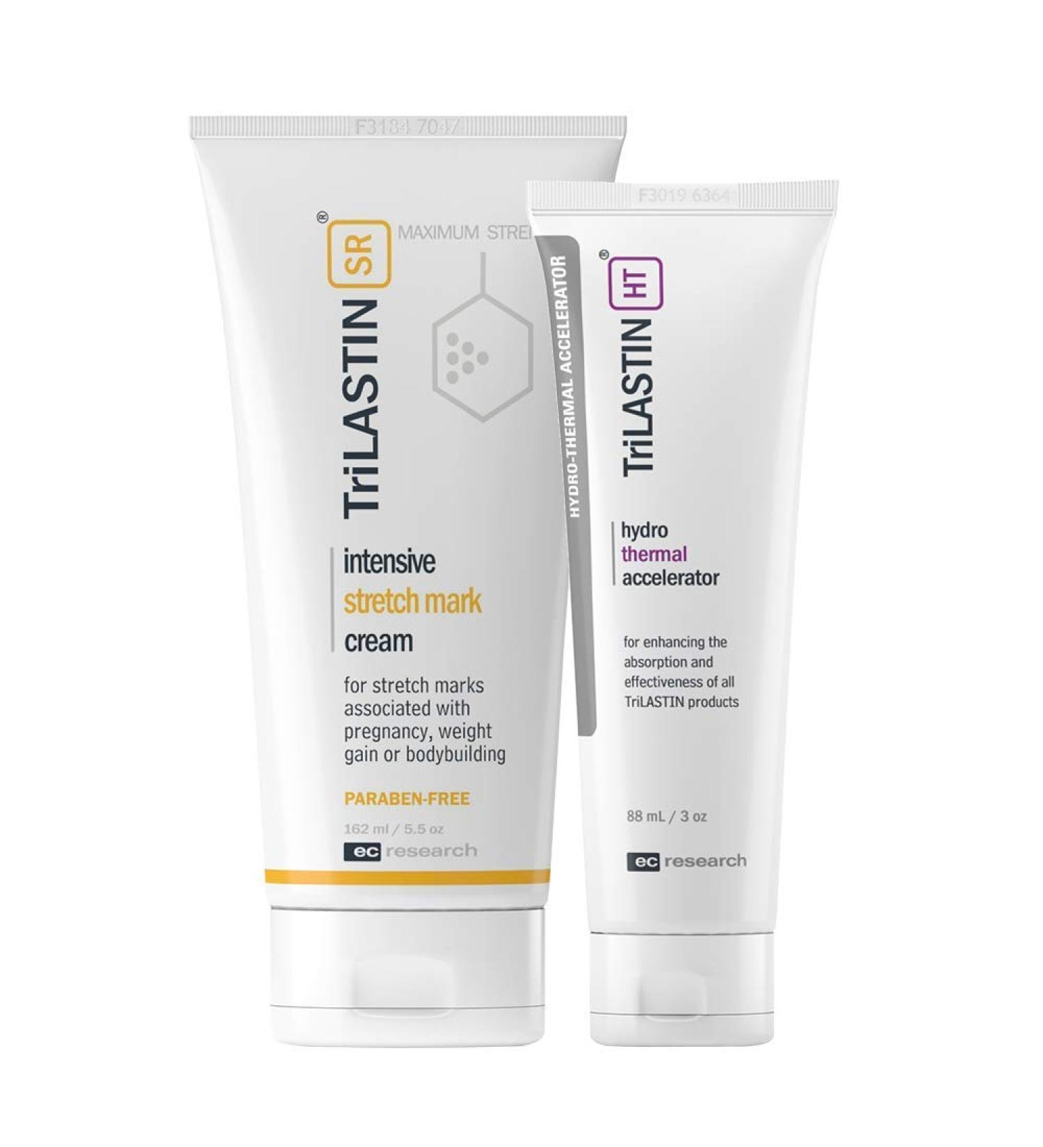 TriLASTIN-SR Intensive Stretch Mark Cream Bundle | Fast-Acting Remover with Accelerator | Hypoallergenic & Paraben-Free - Buy Online on GoSupps.com