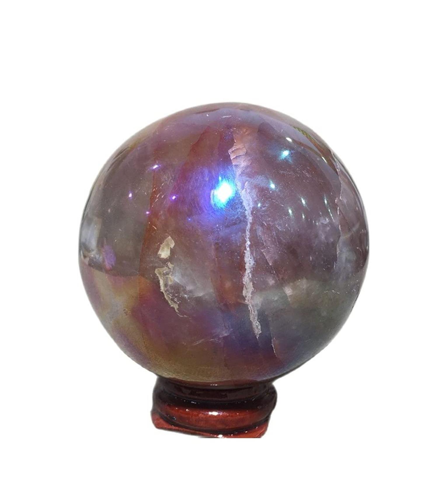 Very Beautiful Natural Fire Quartz Crystal Collection Gift Home Furnishing Articles Reiki Specimen Ball Crystal - Buy Online on GoSupps.com