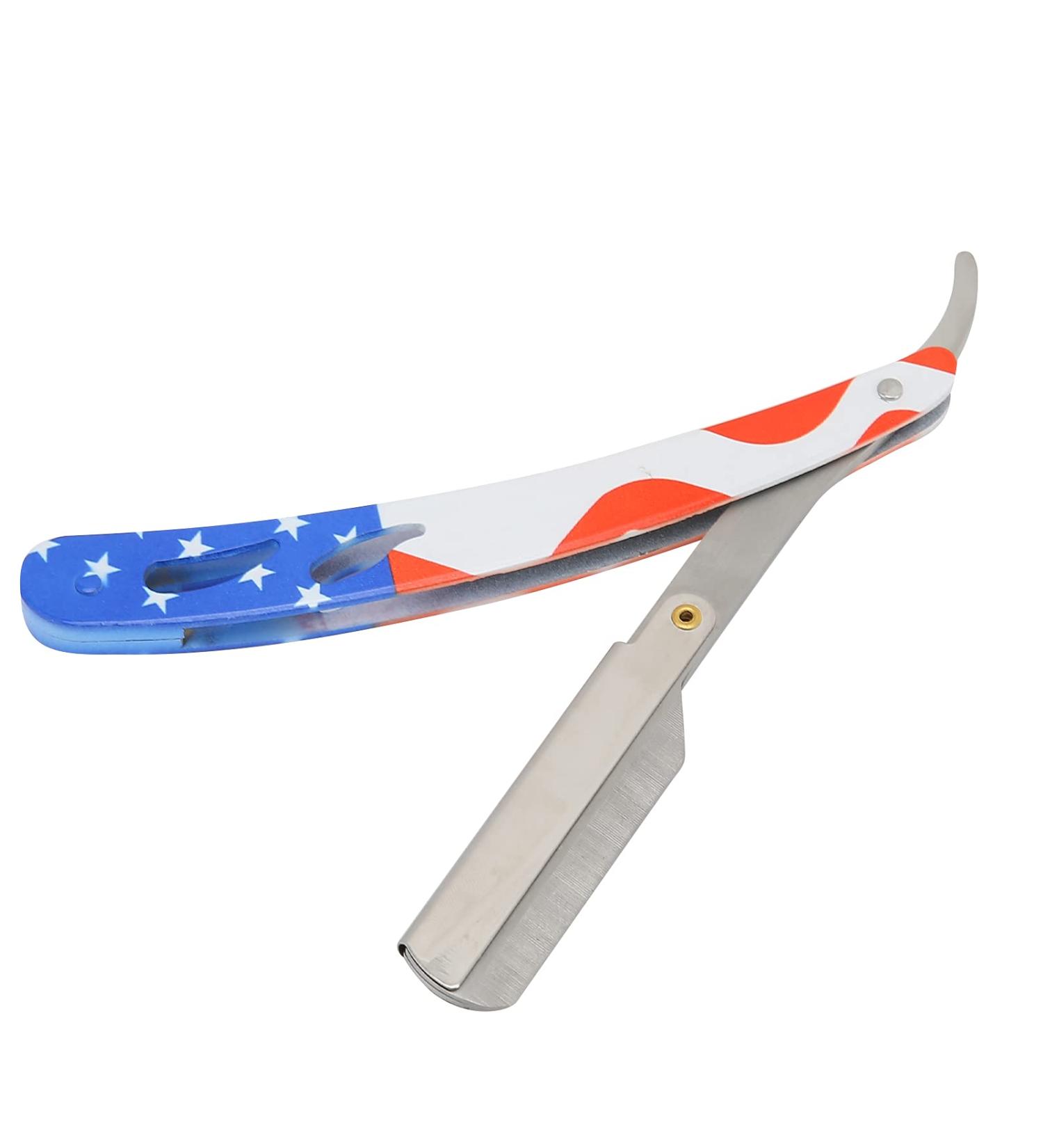 Premium Straight Edge Stainless Steel Razor for Men - Rust & Corrosion Resistant Manual Shaving for Beards & Eyebrows - Perfect for Home & Salons - Buy Online on GoSupps.com