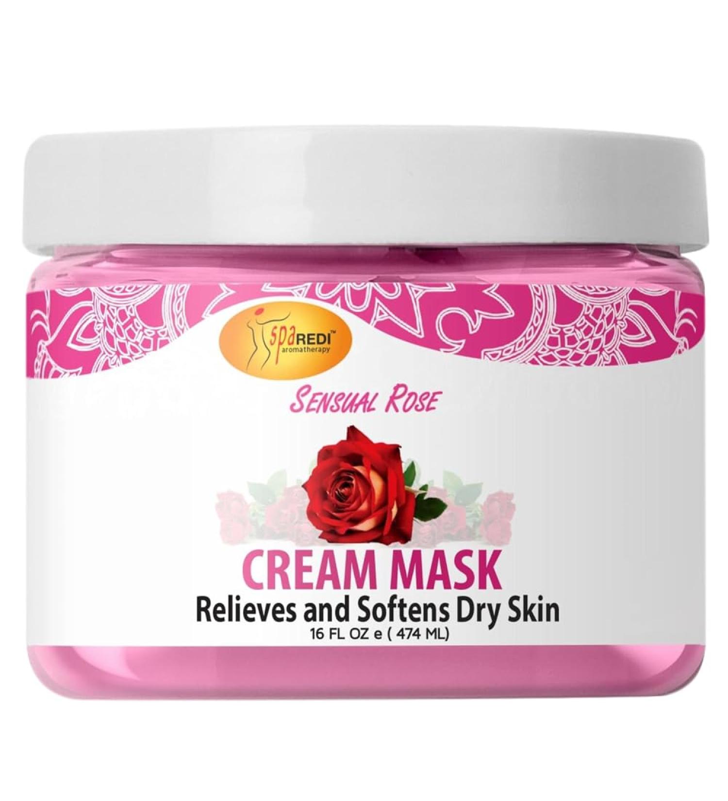 SPA REDI Sensual Rose Body & Foot Cream Mask Hydrating Pedicure Massage with Hyaluronic Acid & Comfrey Extract 16 Oz - Buy Online on GoSupps.com