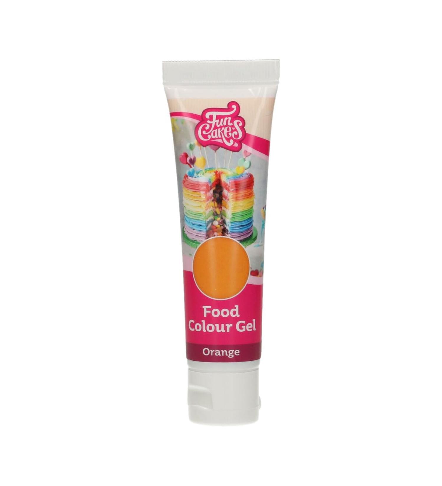 Funcakes Orange Food Color Gel - Highly Concentrated Halal Food Coloring for Baking & Decorating | 30g - Buy Online on GoSupps.com