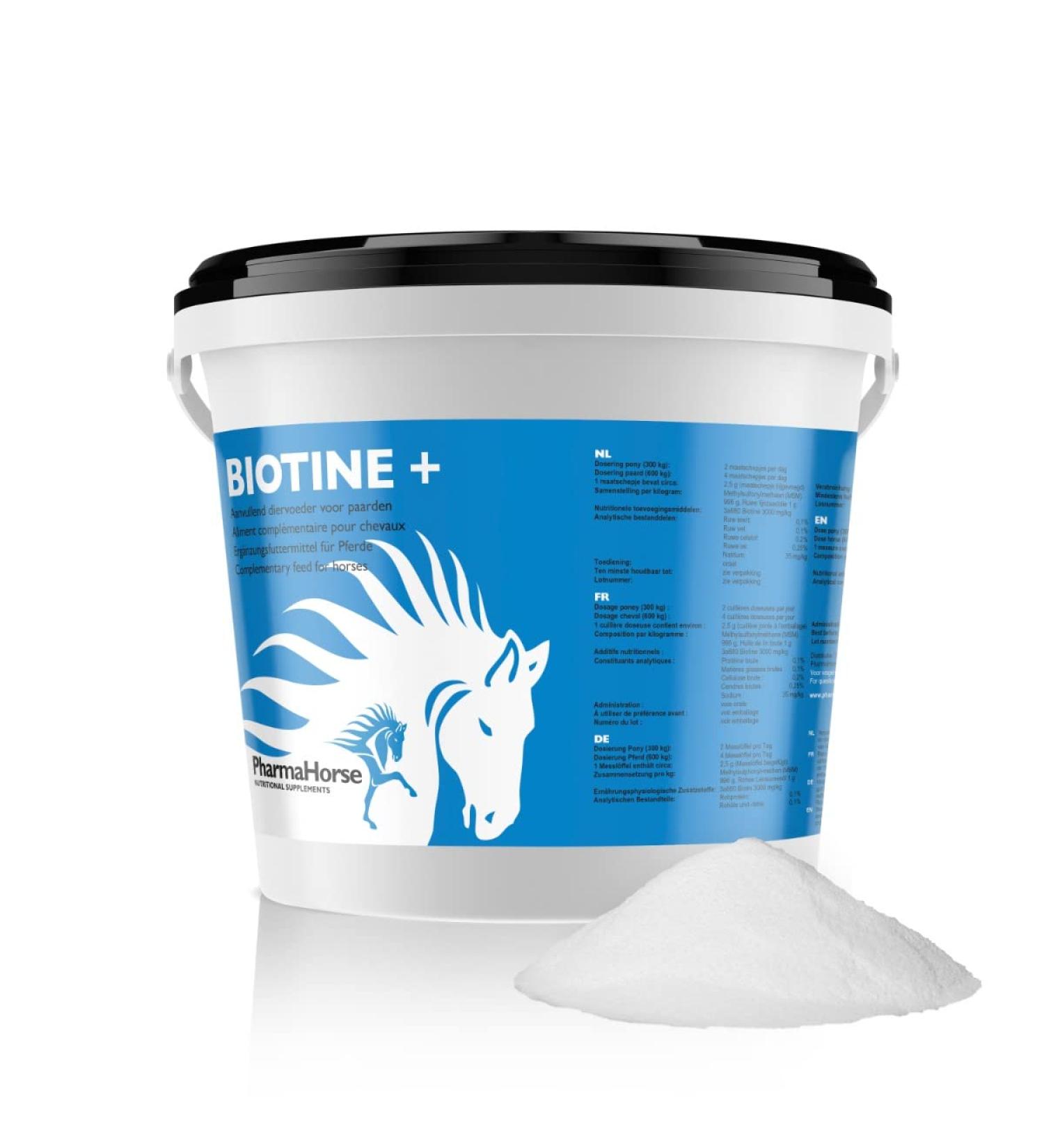 PharmaHorse Biotin+ | Promote Skin Health & Support Nervous System | Energy Metabolism Supplement | No Added Sugar | 1000g - Buy Online on GoSupps.com