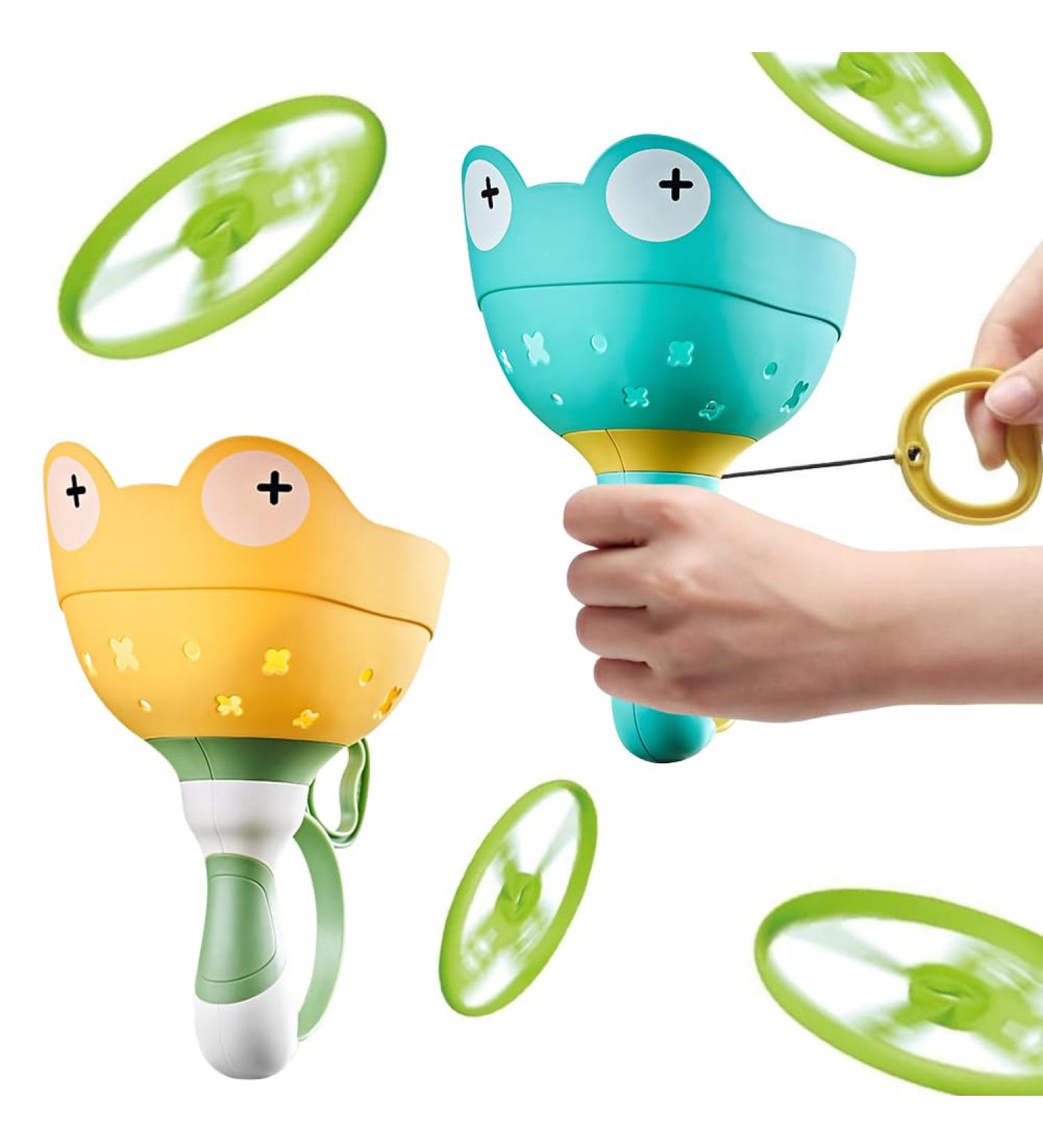 CEWROM Flying Disc Launcher Set - 2 Propeller Toys with 12 Discs for Kids (Ages 3-6) - Outdoor Fun for Boys & Girls - Buy Online on GoSupps.com