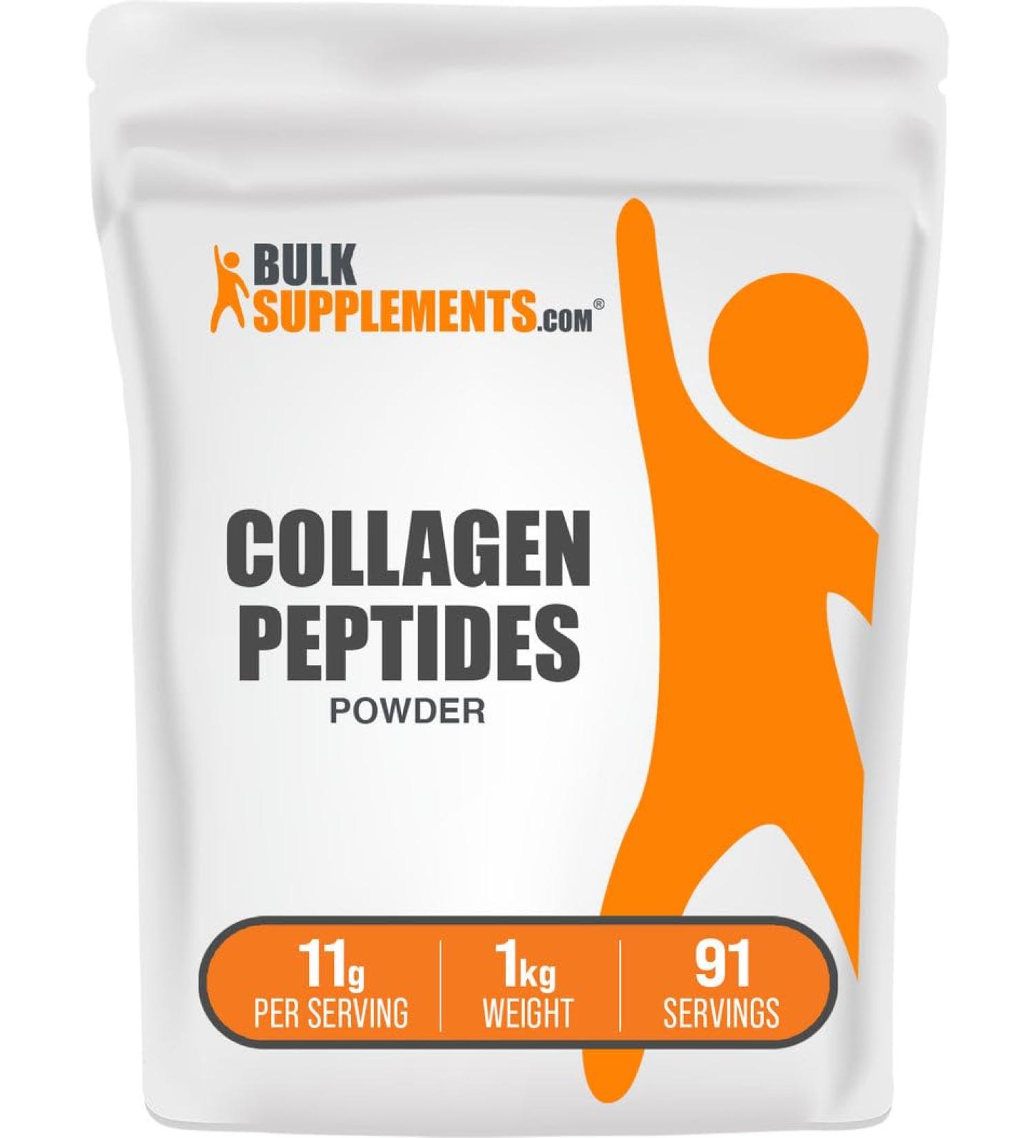 BulkSupplements.com Collagen Peptides Powder - Bovine Collagen Powder Powdered Collagen Supplement - Hydrolyzed & Gluten Free 11g per Serving 1kg (2.2 lbs) (Pack of 1) 2.2 Pound (Pack of 1) - Buy Online on GoSupps.com