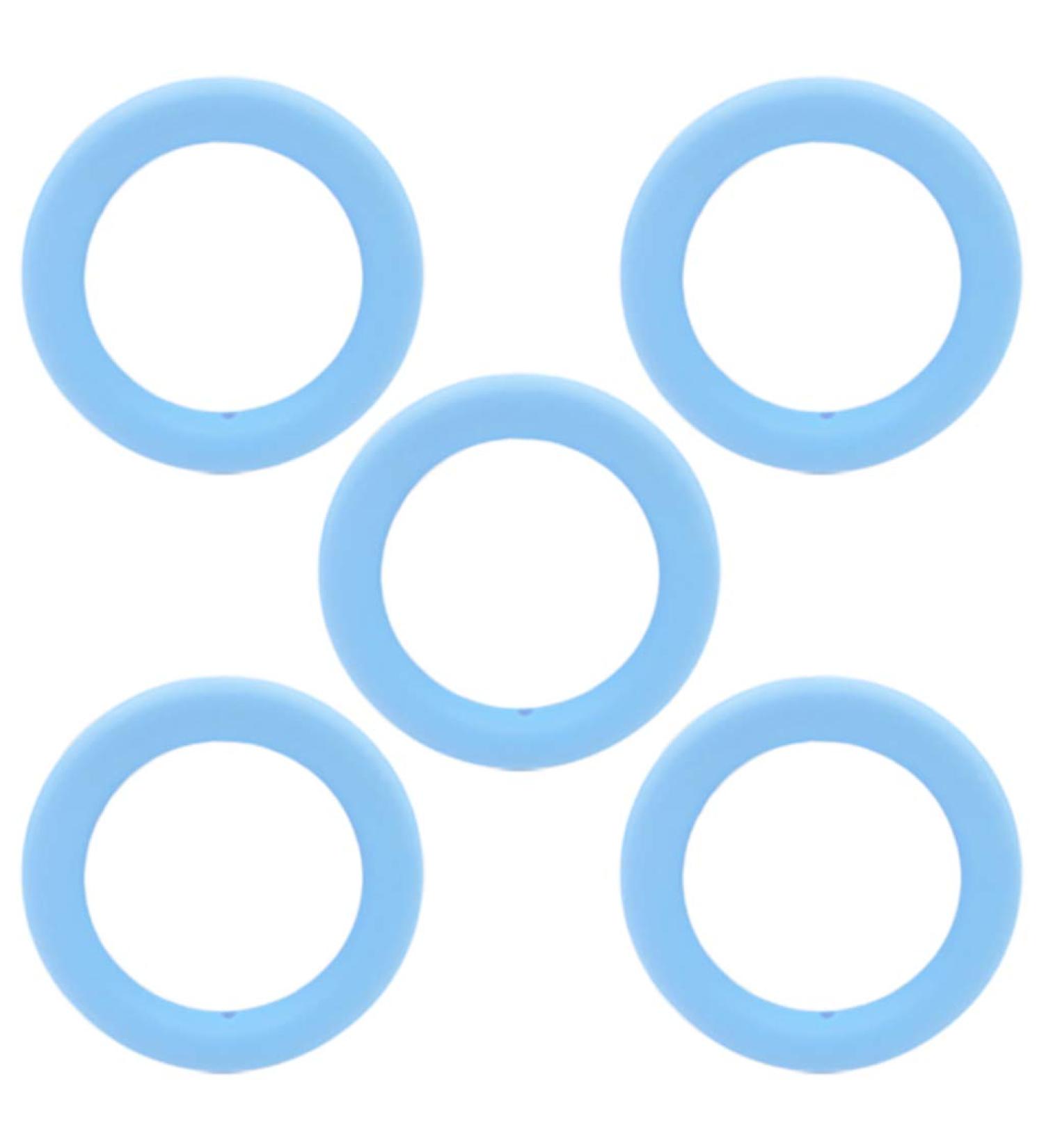 Yuanshenortey 5Pcs 65mm Silicone Teething Toys - DIY Baby Chewable Nursing Shower Gifts | International Shipping Available - Buy Online on GoSupps.com