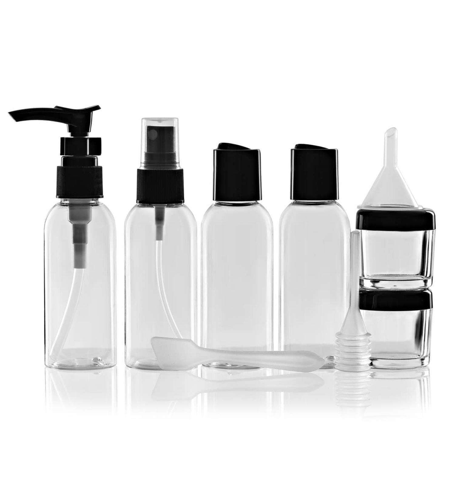 Netagon 9 Piece Travel Bottle Set Leak Proof Clear Toiletries Containers with Clear Airport Bag Case Perfect for Travel Holidays Swimming Camping Trips (1 Pack | 9 PCE) 1 Pack (9 Pce) - Buy Online on GoSupps.com