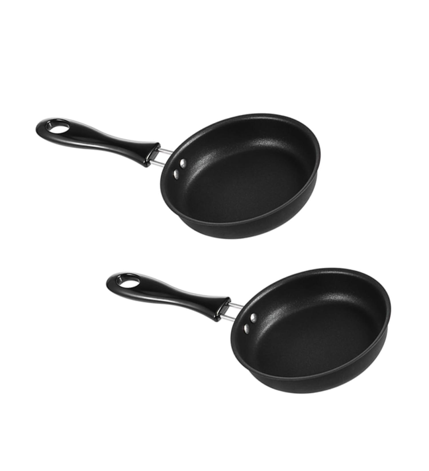Zerodeko 4 Pcs Omelet Pan Tamagoyaki Frying Pan Steak Cooker Non Stick Skillets Breakfast Griddle Square Pan Non- Stick Frying Camping Griddle Pancakes Saucepan Egg Cooking Pot Mini Iron 25X12X2.8CMx2pcs Blackx2pcs - Buy Online on GoSupps.com