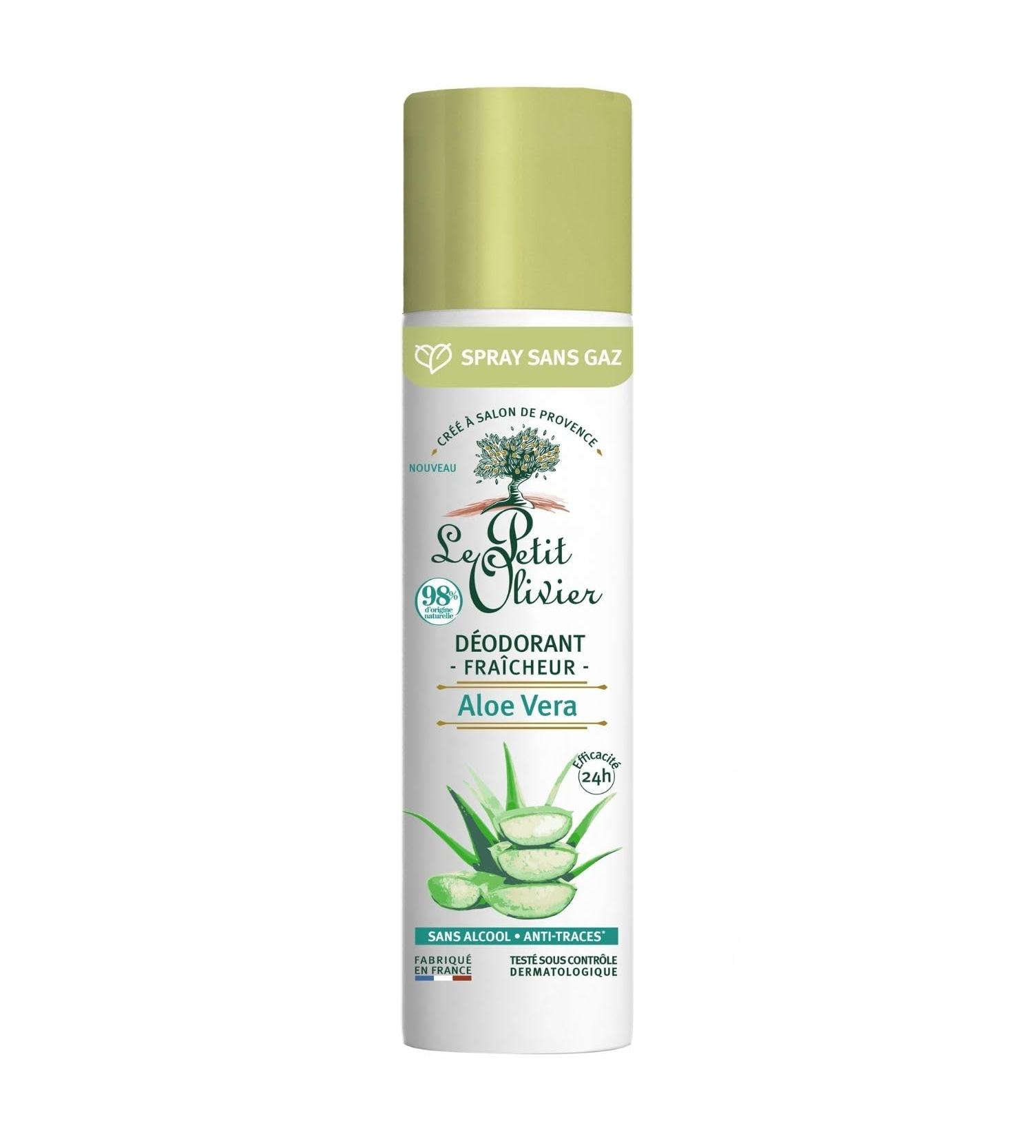 LE PETIT OLIVIER - Freshness Deodorant - Aloe Vera - Proven Effectiveness 24 hours - Alcohol-Free - Anti-Traces - 98% Natural Origin - Skin-Friendly - Made in France - 75 ml - Buy Online on GoSupps.com