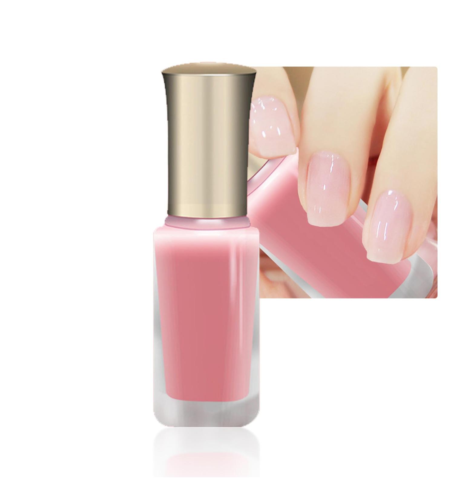Nail Polish Jelly Pink Translucent Nude Pink Nail Varnish Long Lasting Nail Varnish Quick Dry Nail Polish for DIY Nail Art Highly Pigmented Clear Nail Polish Gift for Girls - Buy Online on GoSupps.com
