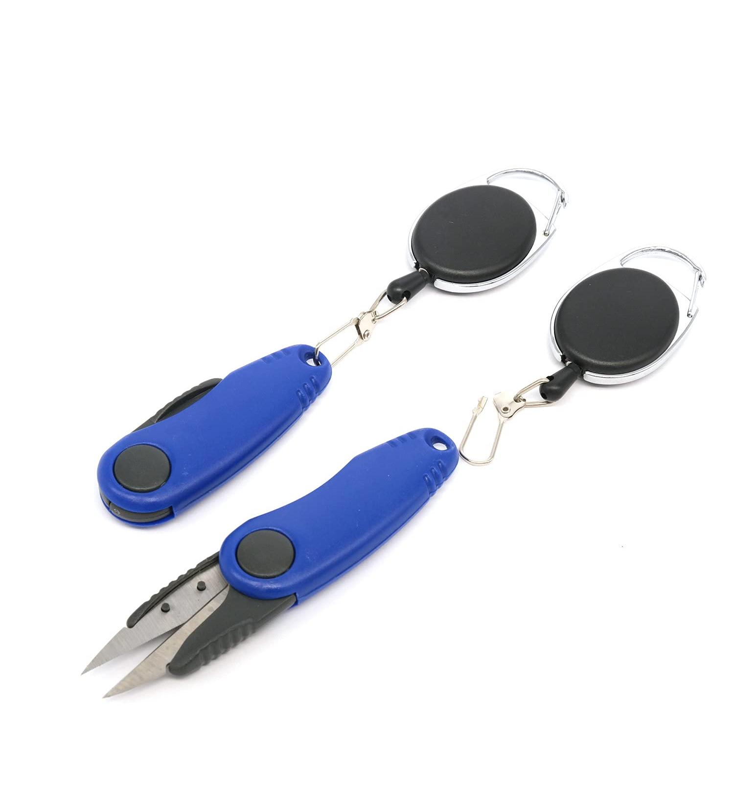 Leyal Fast Shrimp Stainless Steel Fish Scissors - 2 Pcs Folding Line Cutter Clipper (Blue) - Buy Online on GoSupps.com