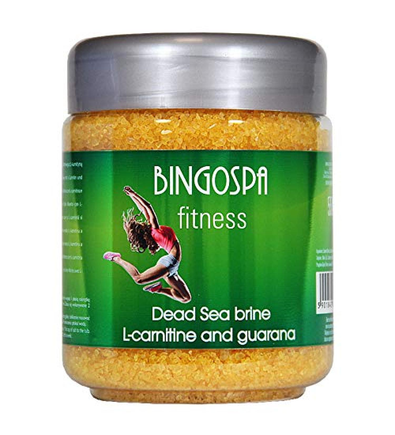 BINGOSPA fitness Dead Sea brine with L-carnitine and guarana for acne cellulite stretch marks skin problems dandruff - 550g