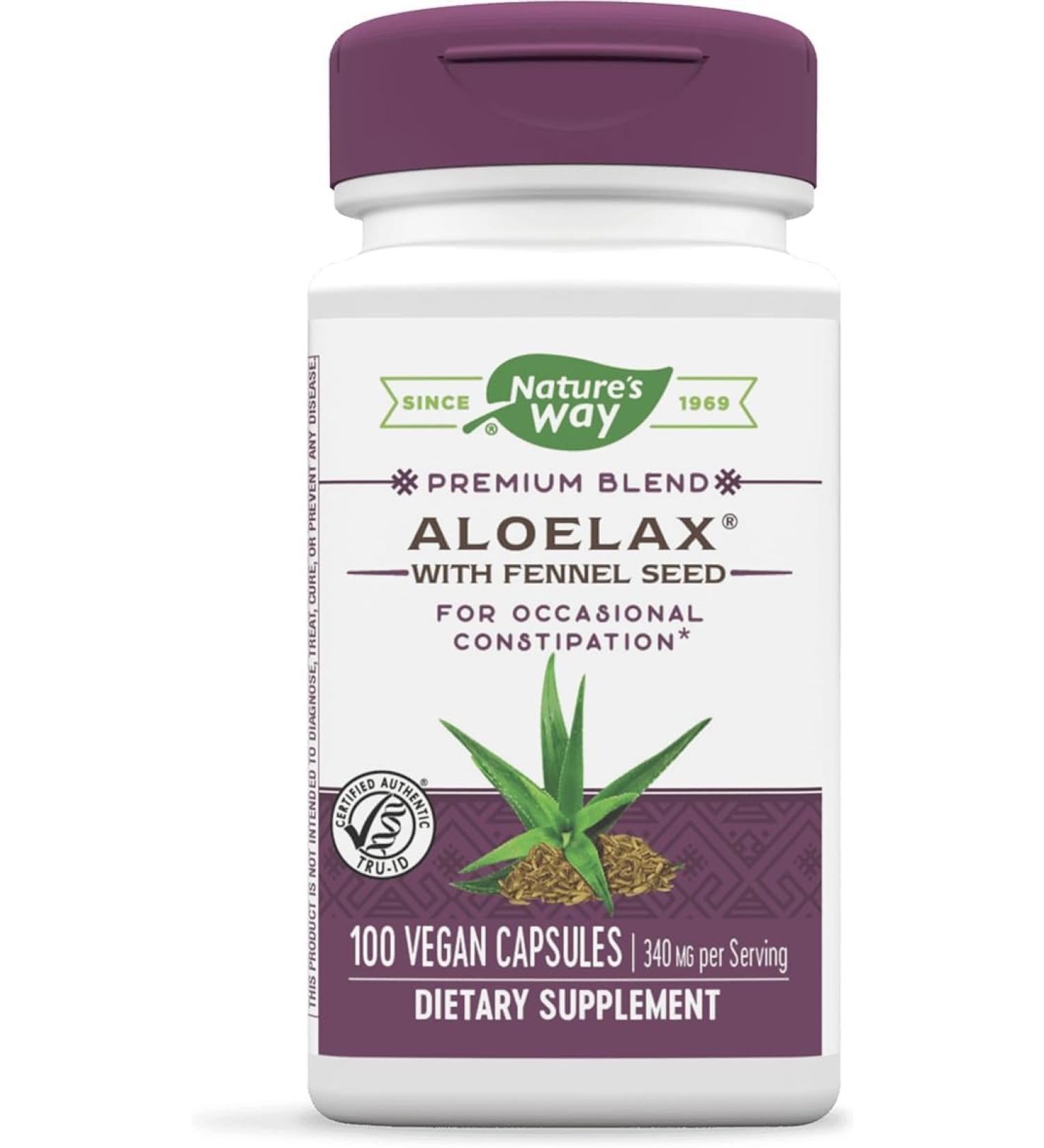 Nature's Way Aloelax Laxative Health Supplement 100 Count - Buy Online on GoSupps.com