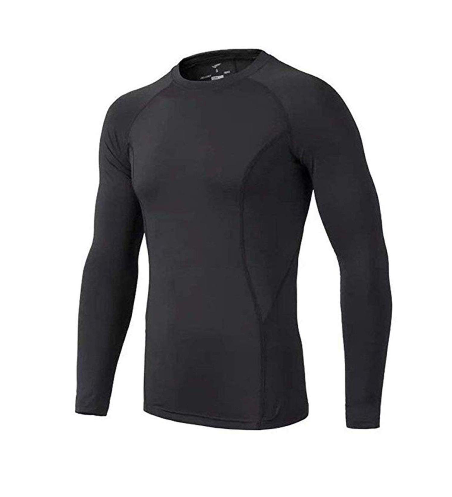 BUYKUD Children's Long Sleeve Functional Shirt - Black Compression Tracksuit for Running & Football - Buy Online on GoSupps.com