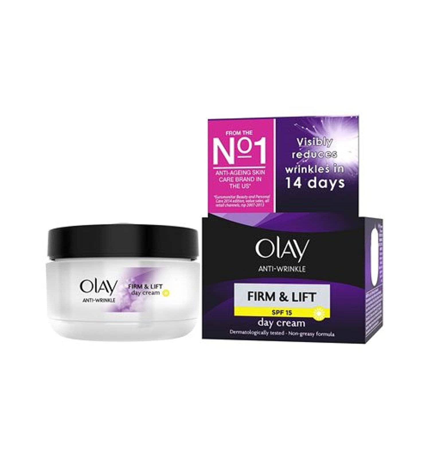 Olay Anti-Wrinkle Firm & Lift SPF 15 Day Cream 1.7 oz | 40+ Age Defying Moisturizer - Buy Online on GoSupps.com