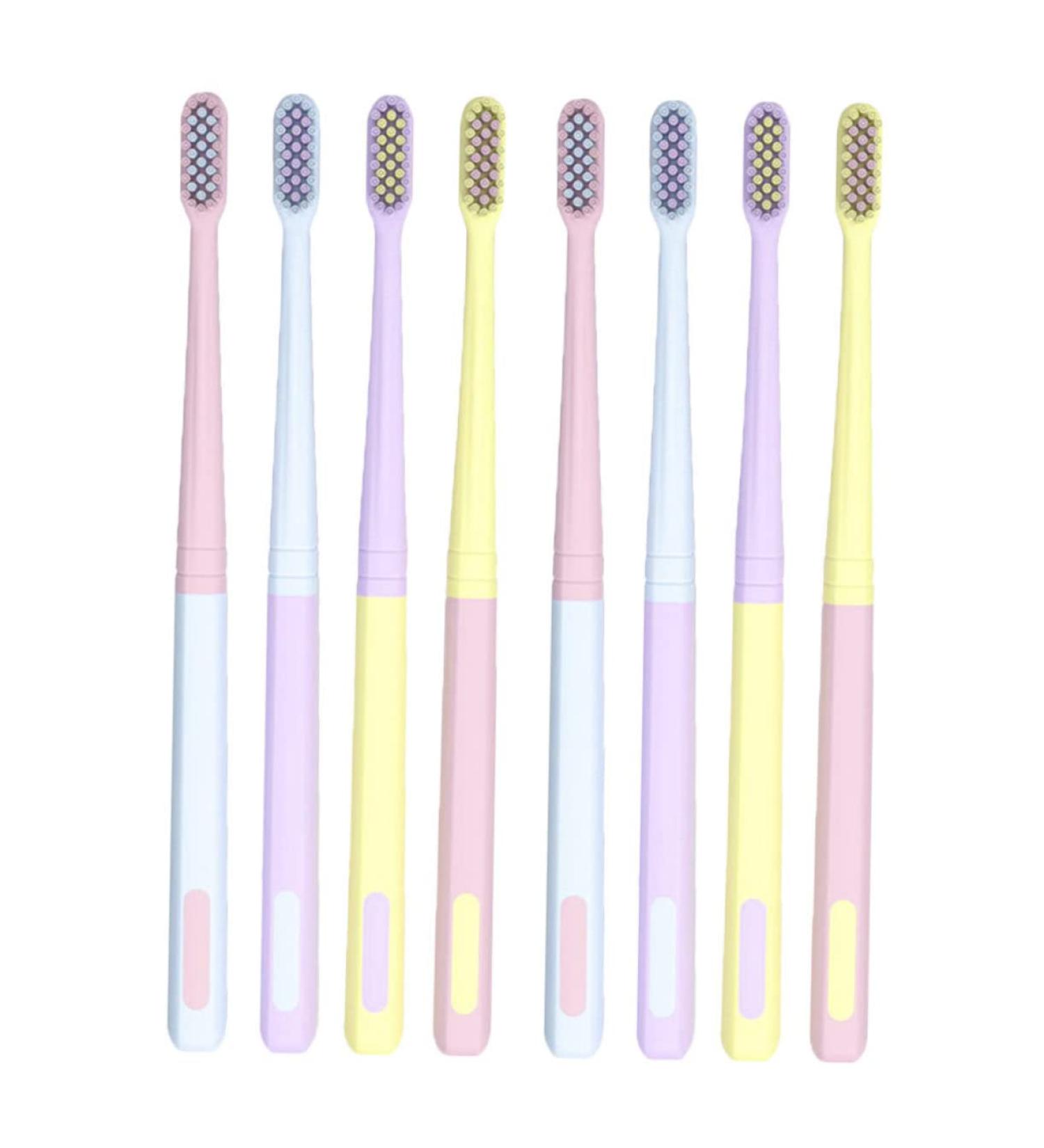 Gleavi 8-Pack Manual Toothbrush Set - Soft & Sensitive Ice Cream Designs for Kids & Family | Reusable Travel-Friendly Eco-Friendly Plastic - Buy Online on GoSupps.com