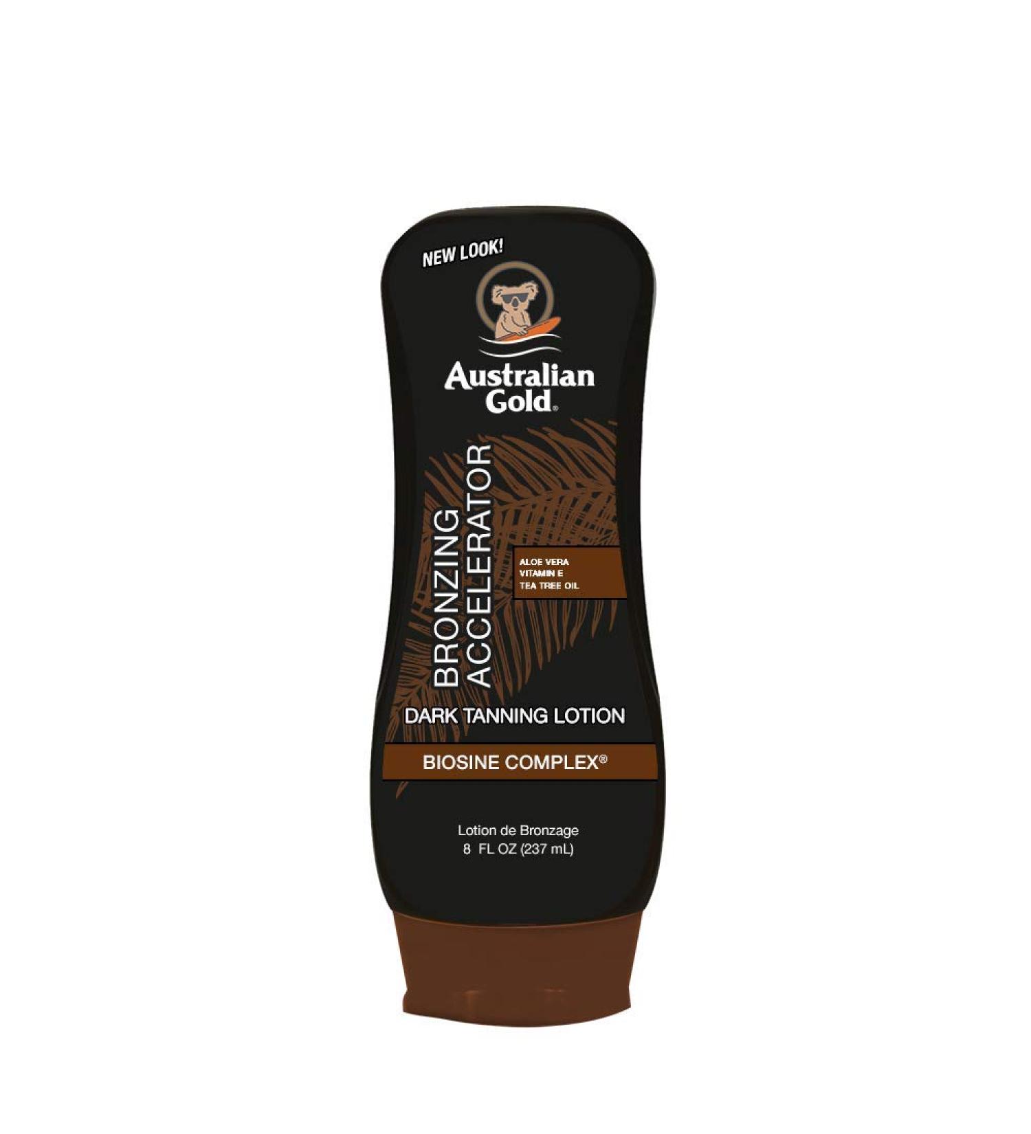 Australian Gold Dark Tanning Accelerator Lotion With Bronzer - 8oz - B003GX5SSC - New Packaging, Same Formula - Buy Online on GoSupps.com