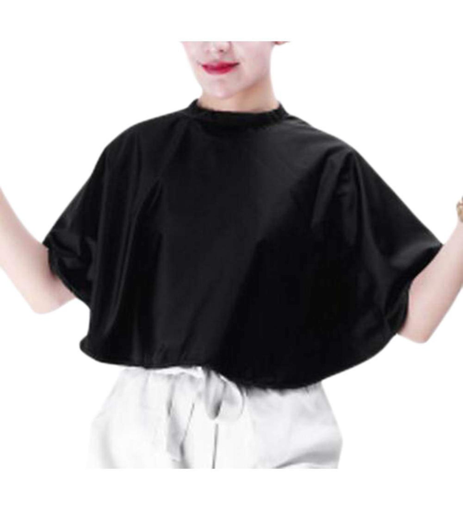 Buy Women's Makeup Apron & Hair Salon Cape - Black Barber Bib for Hair Cutting & Makeup Artists - Buy Online on GoSupps.com