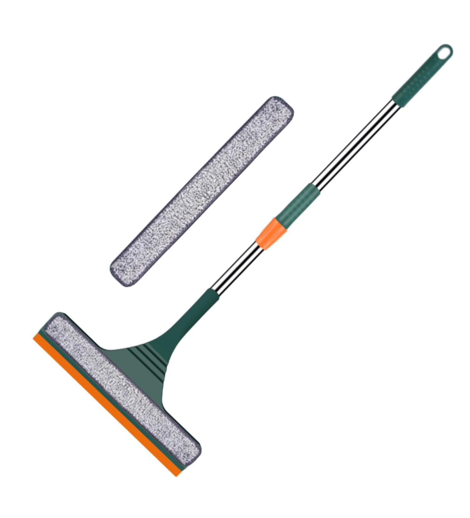 Window Glass Wiper | Adjustable Length Mirror Cleaner Tool | Window Cleaning Tool Reusable Glass Washing Equipment with Extension Handle Window Shower Cleaning Tool for Mirror Green - Buy Online on GoSupps.com