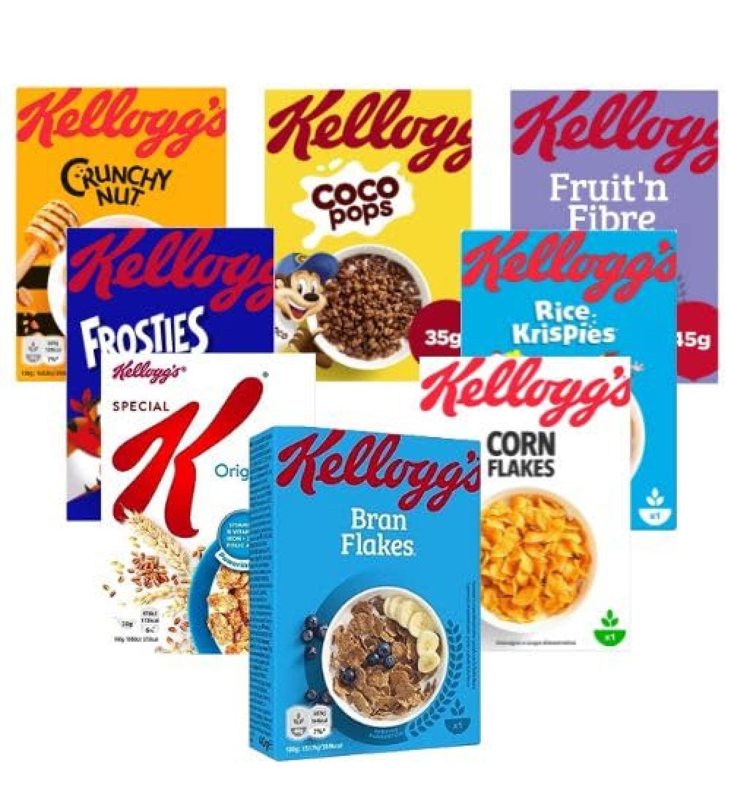 Kelloggs Breakfast Meal Pick N Mix - Choose From 7+ Flavours | Fruit'n Fibre Special K Frosties Crunchy Nut | 8 Portions of Each - Perfect Breakfast Gift Set for Meal Lovers - Buy Online on GoSupps.com