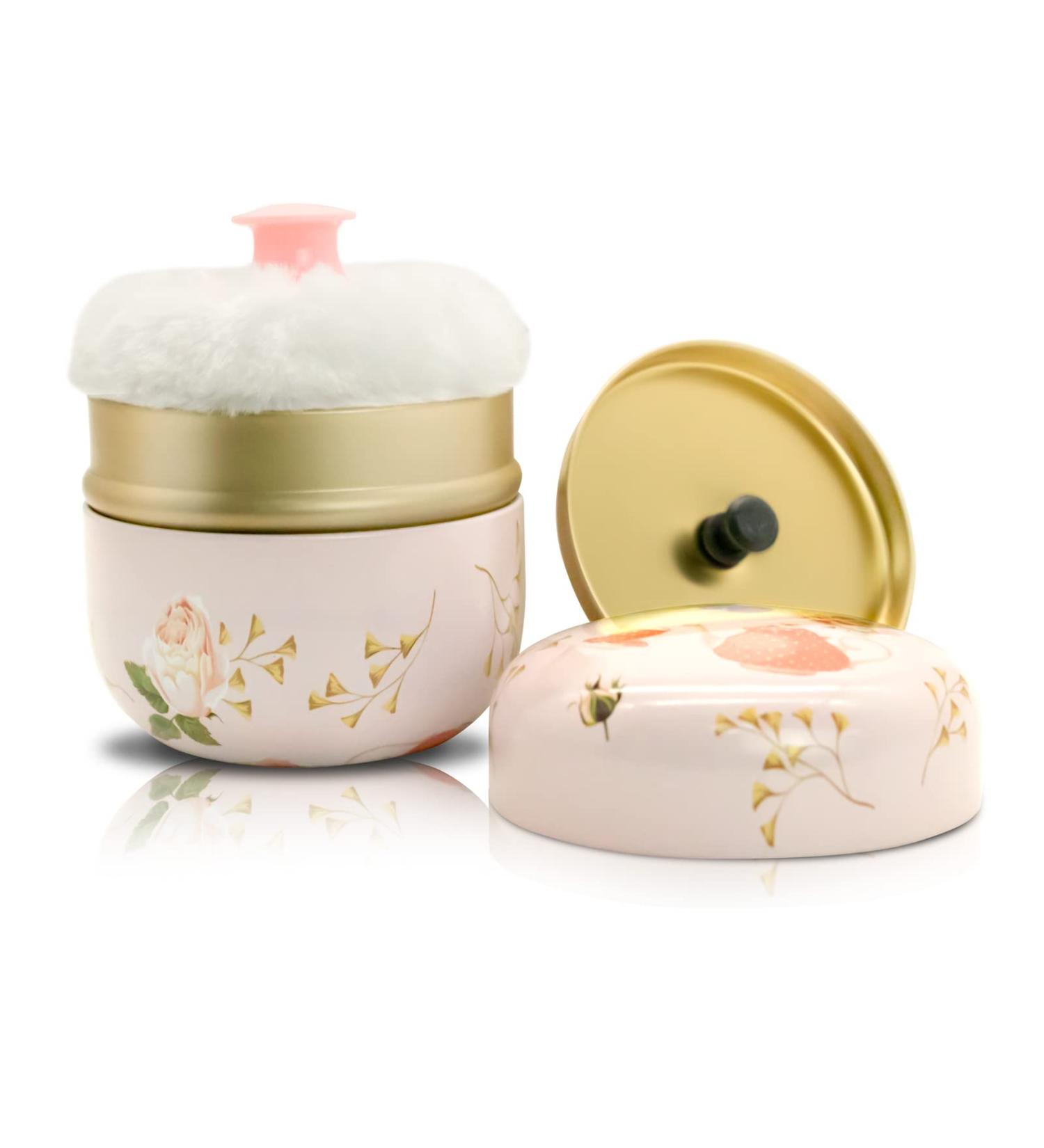 BBKON Large Powder Puff & Container Set - Romantic Feelings | Soft Body Powder Puff & Travel Case - Buy Online on GoSupps.com