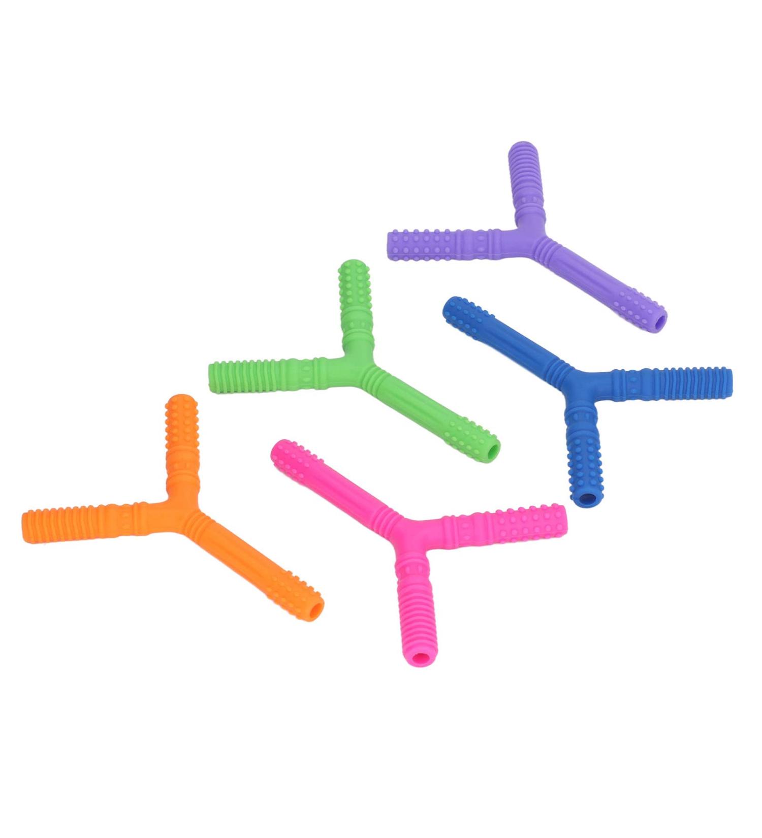 5PCS Hollow Teeth Grinding Soft Silicone Baby Teething Sticks - Teething Toys for Infant Toddlers (Style 4) - Buy Online on GoSupps.com