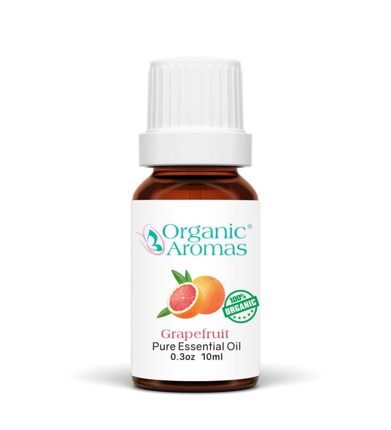 Organic Aromas Grapefruit Pure Essential Oil 0.3 oz/10 ml 100% Organic