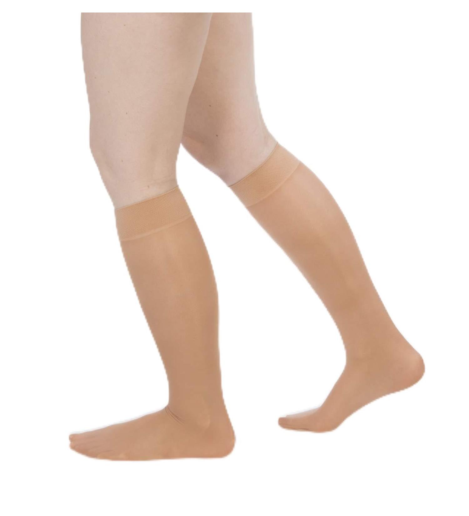 Allegro 15-20 mmHg Compression Stockings for Women - Knee High Essential Support Hose | Sheer Closed Toe - Buy Online on GoSupps.com