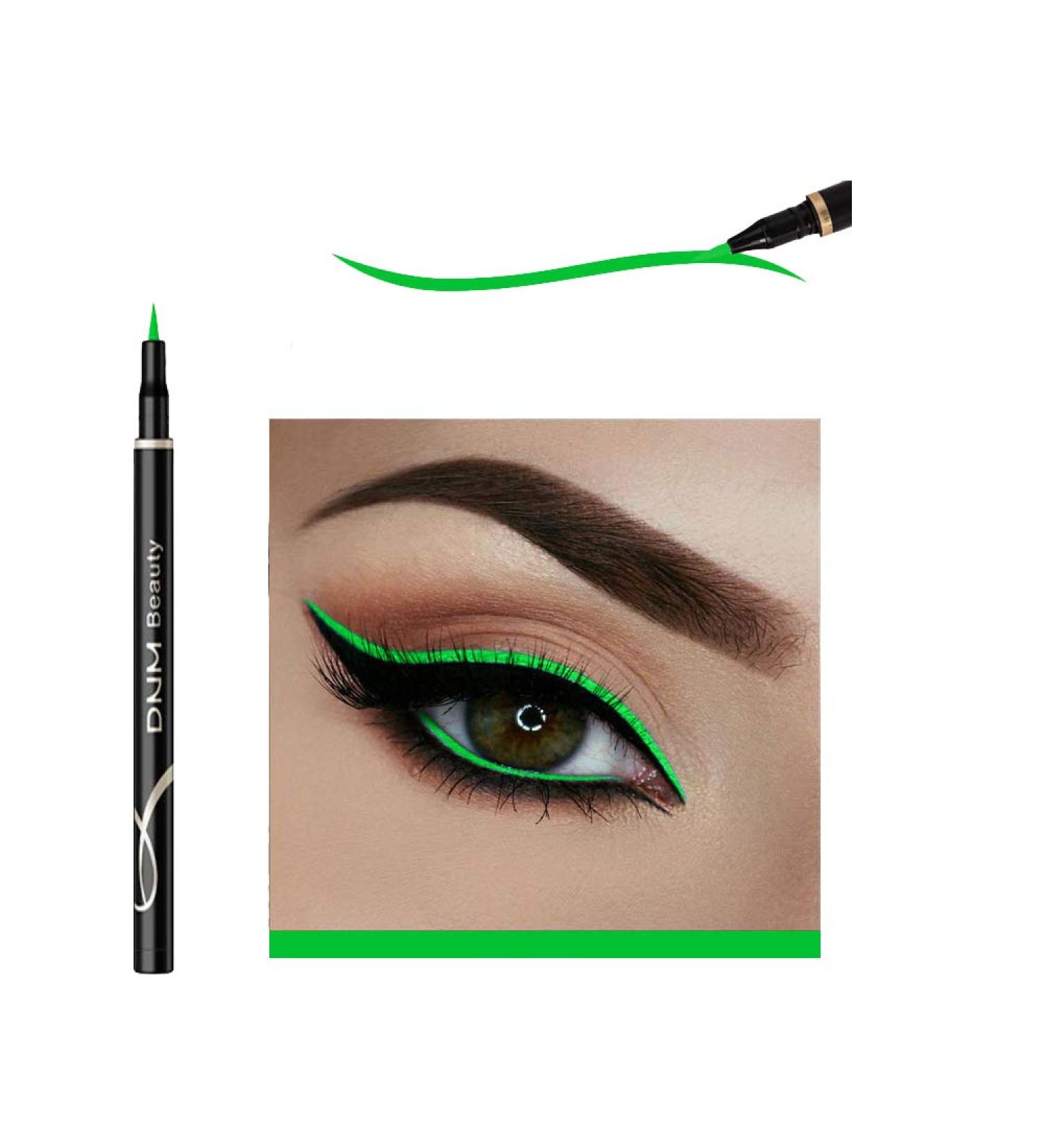 Waterproof Neon Green Cat Eye Liquid Eyeliner - Long-Lasting Makeup Tool - Buy Online on GoSupps.com