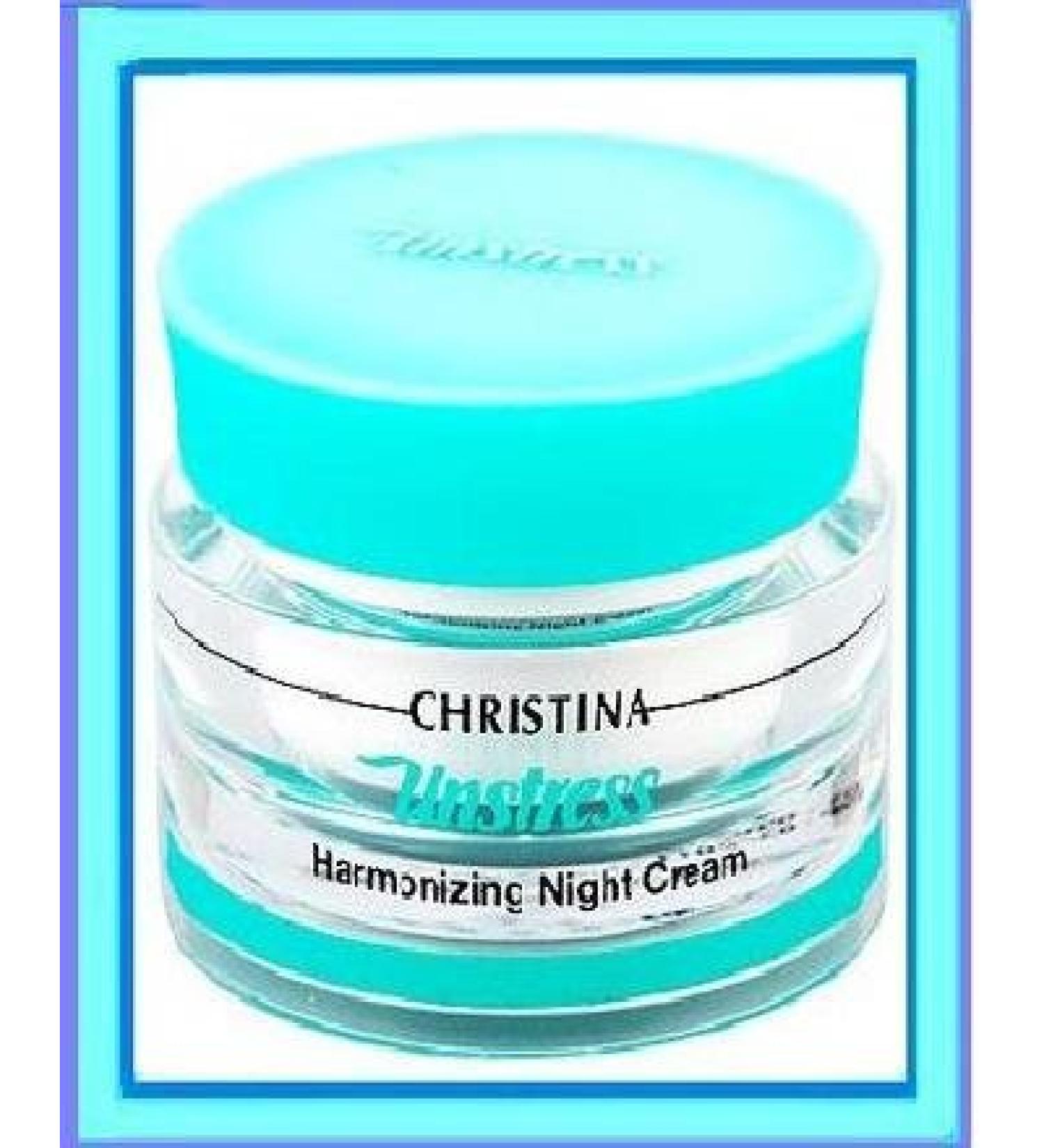 -CHRISTINA- Unstress Harmonizing Night Cream with Hyaluronic Acid and Retinol | Rejuvenate Nourish and Moisturize your Skin | Night Face Cream for Normal and Dry Skin 50ml