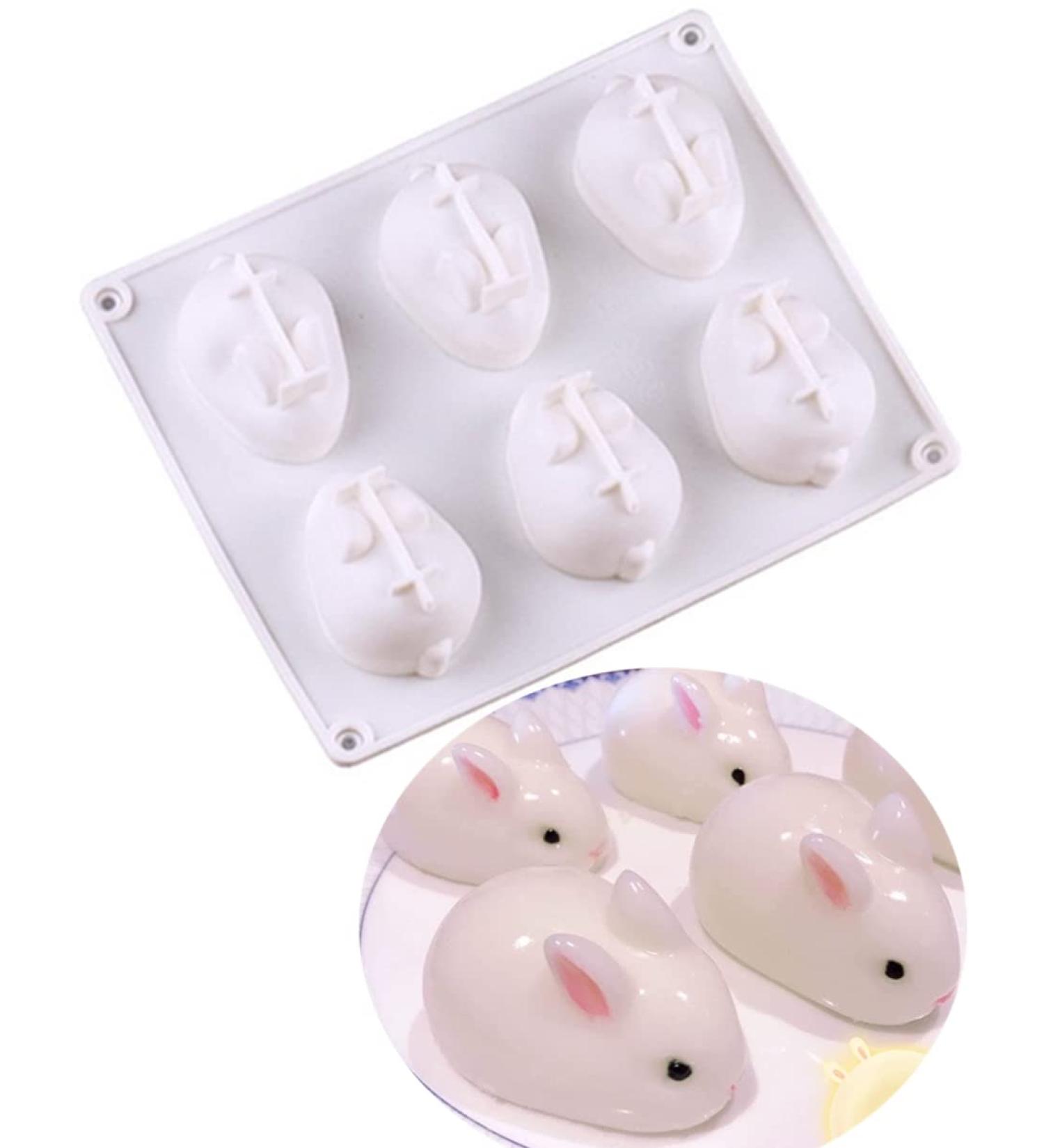 3D Easter Bunny Silicone Mold & 10 Greeting Cards - Creative DIY Rabbit Gift Box for Party, Birthday, Cake Toppers, Soap, Clay, Resin Crafts - Buy Online on GoSupps.com