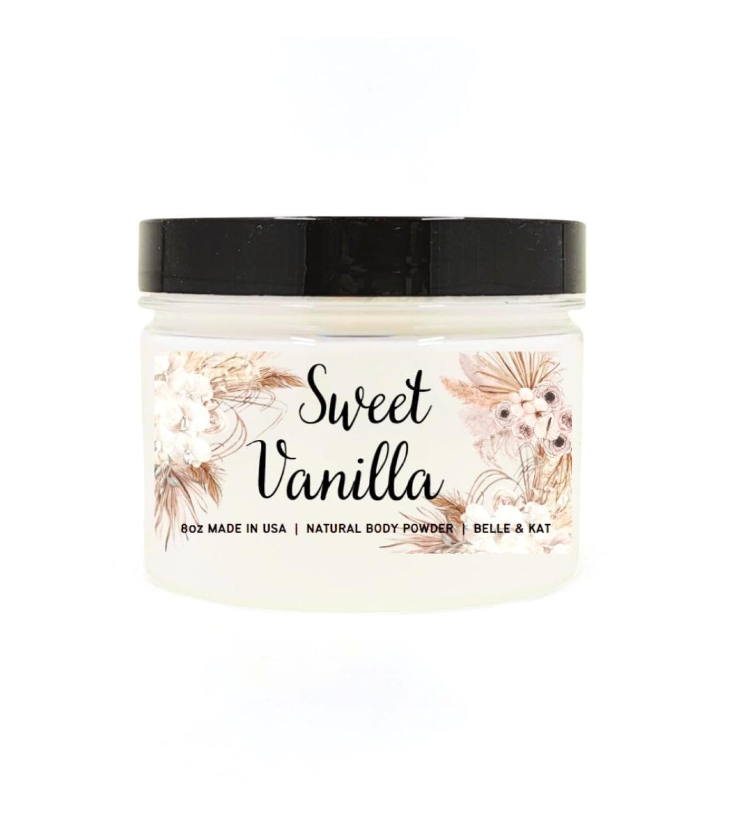 Sweet Vanilla Scented Body Powder for Men & Women Perfume Dusting Powder Bath Powder with Fragrance & Essential Oils Talc Free 8oz Container Made in USA - Buy Online on GoSupps.com