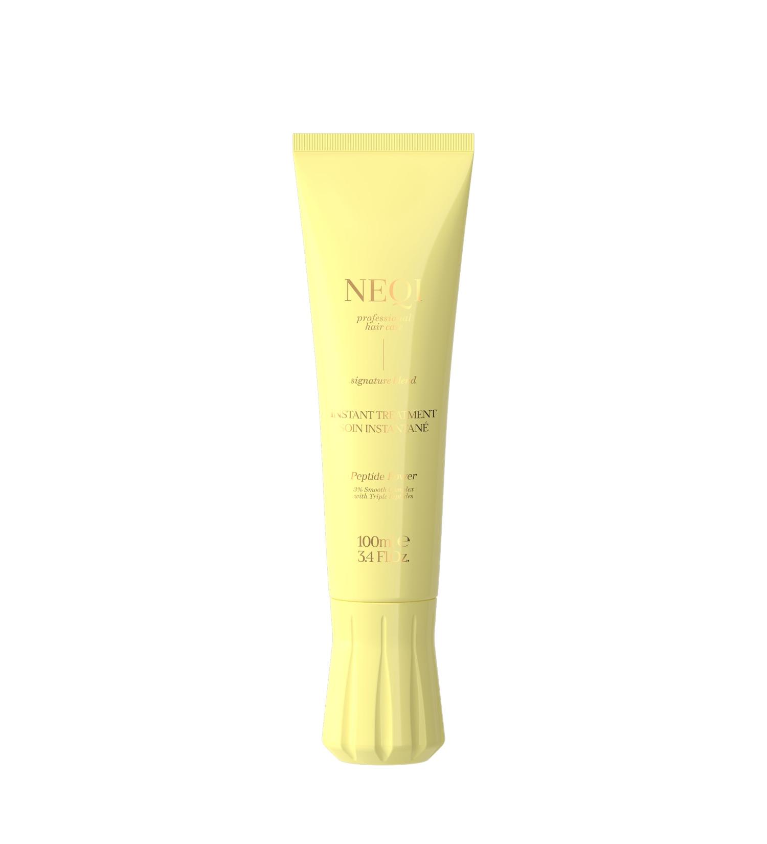 NEQI - Treatment Treasure Peptide Power - Masque capillaire intensif 3 minutes pour cheveux ab m s & color s - Avec triple peptides & complexe lissant - Soin en profondeur anti-casse - 100 ml - Buy Online on GoSupps.com