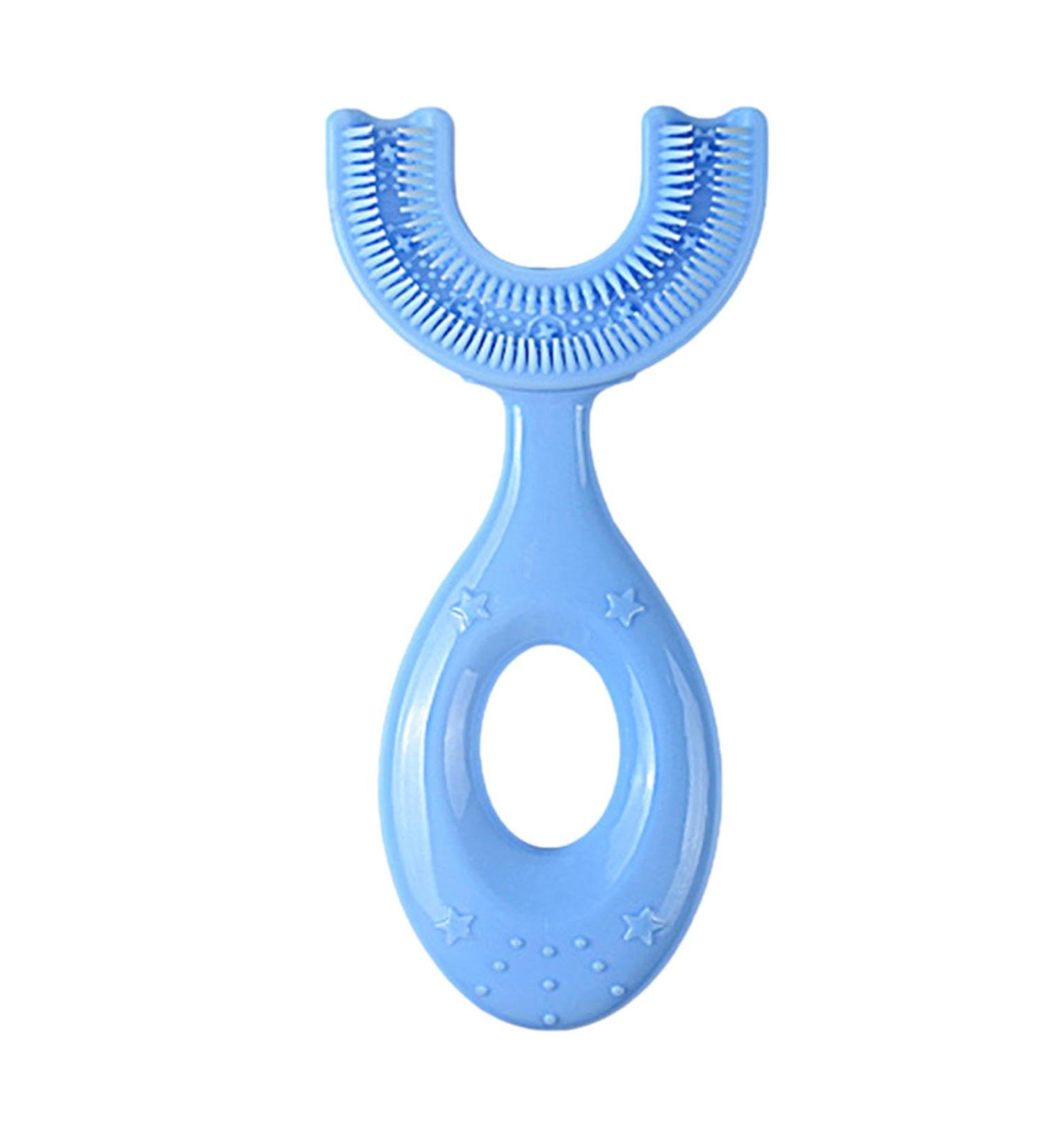 Intoximt U-Shaped Children's Toothbrush | Soft Bristle 360-Degree Silicone Toothbrush for Kids 6-12 | Food-Safe Material - Buy Online on GoSupps.com