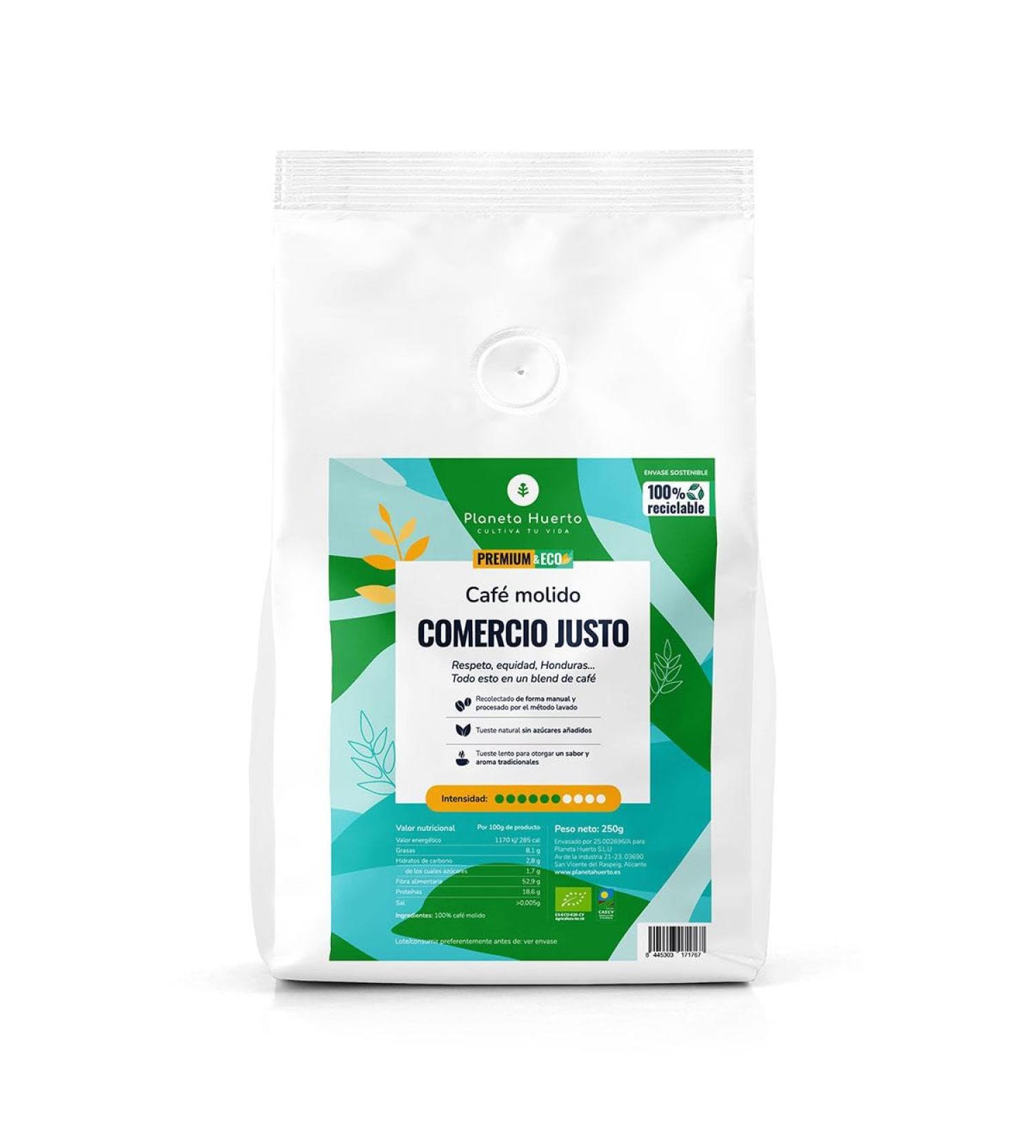 Ground coffee Eco Honduras Fair trade Planet vegetable garden 250 g - Buy Online on GoSupps.com