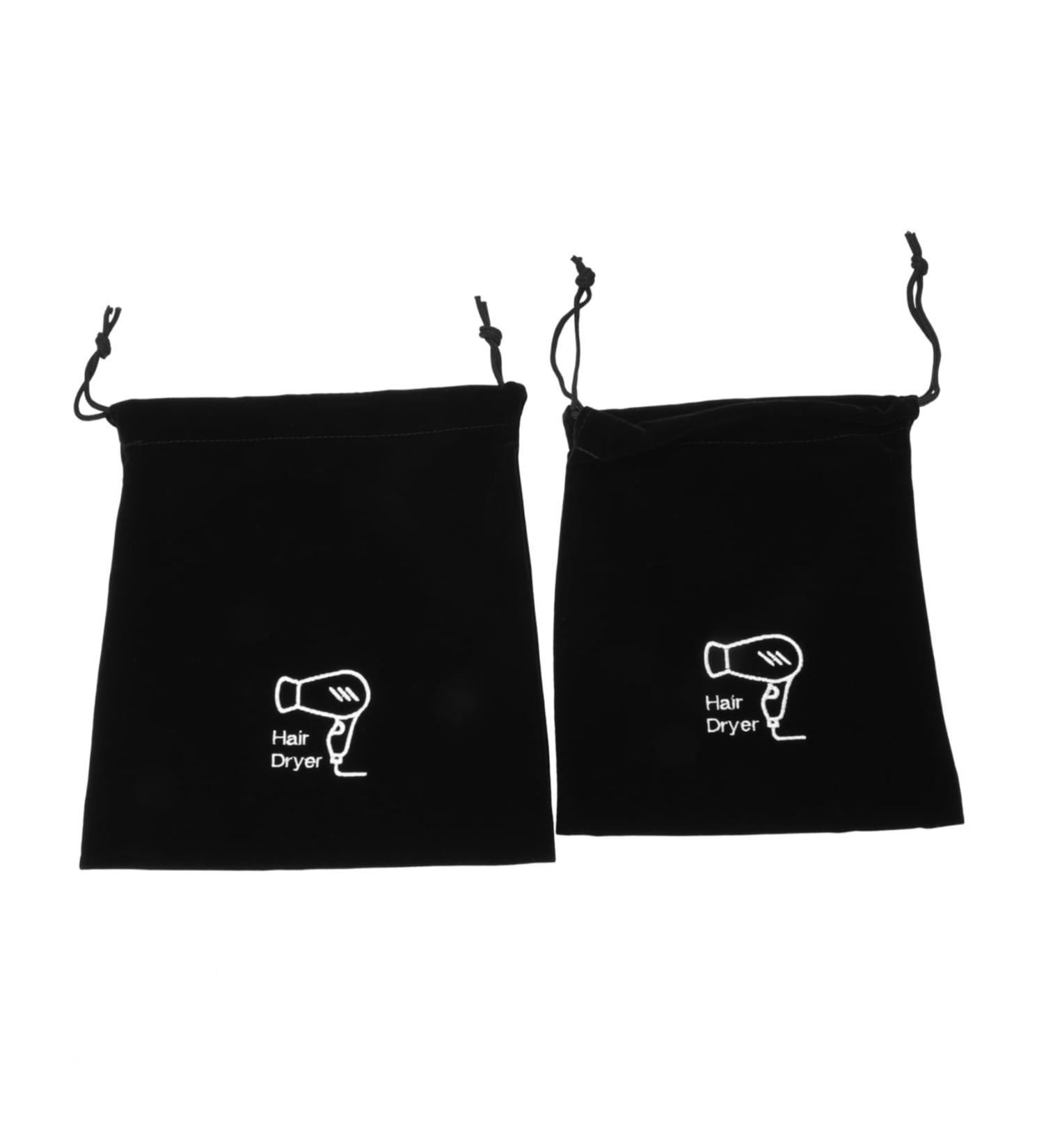 HAPINARY 10 Pcs Storage Bag Cotton Drawstring Bags Straightener Drawstring Bag Hair Dryer Velvet Black - Buy Online on GoSupps.com