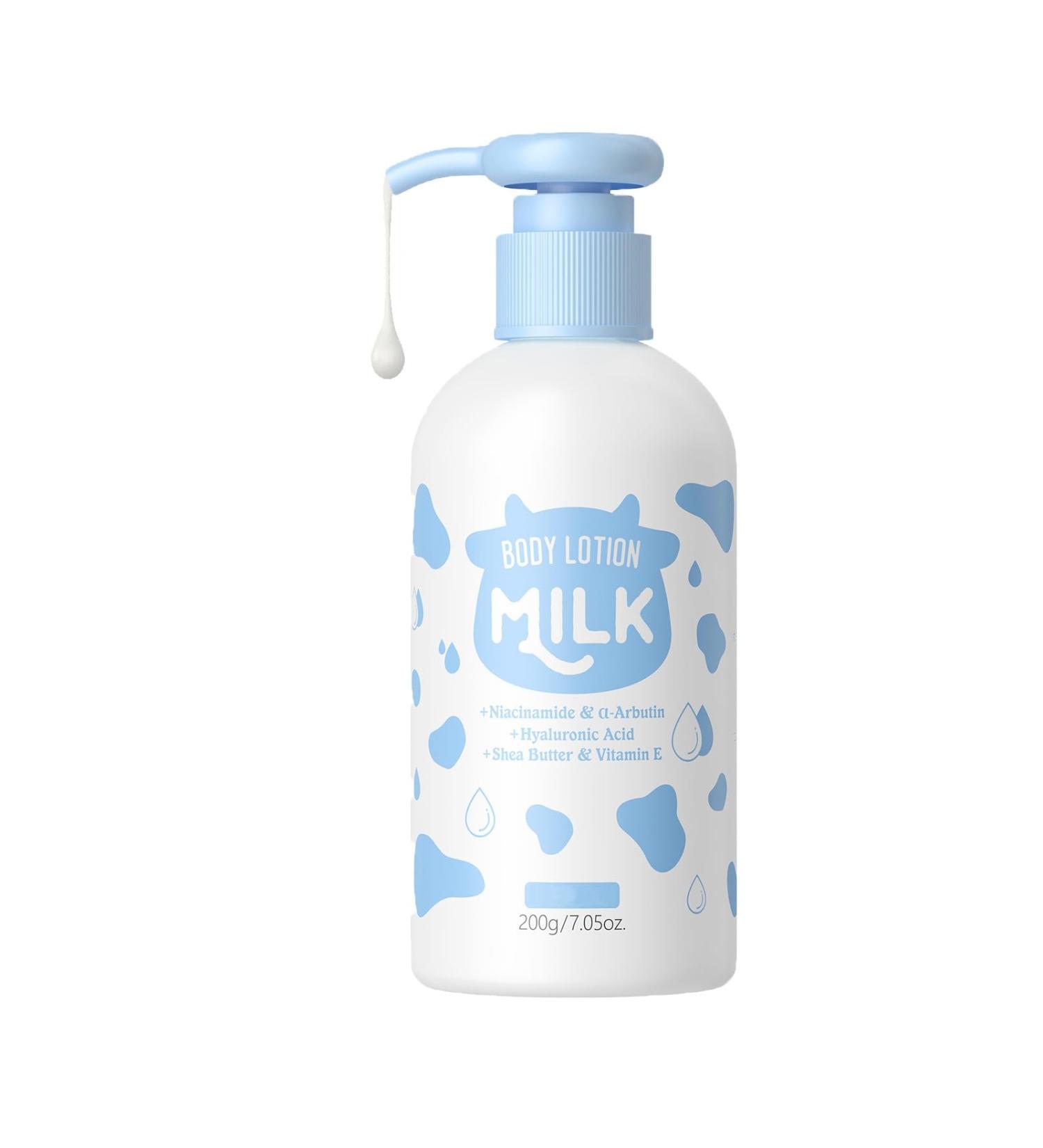 New Cover Milk Body Lotion Soothing Daily Body Moisturizer with Shea Butter Vitamin E for Dry Sensitive Skin Long Lasting Hydration Softening & Glowing Skin | Non-Greasy Fast-Absorbing Formula - Buy Online on GoSupps.com