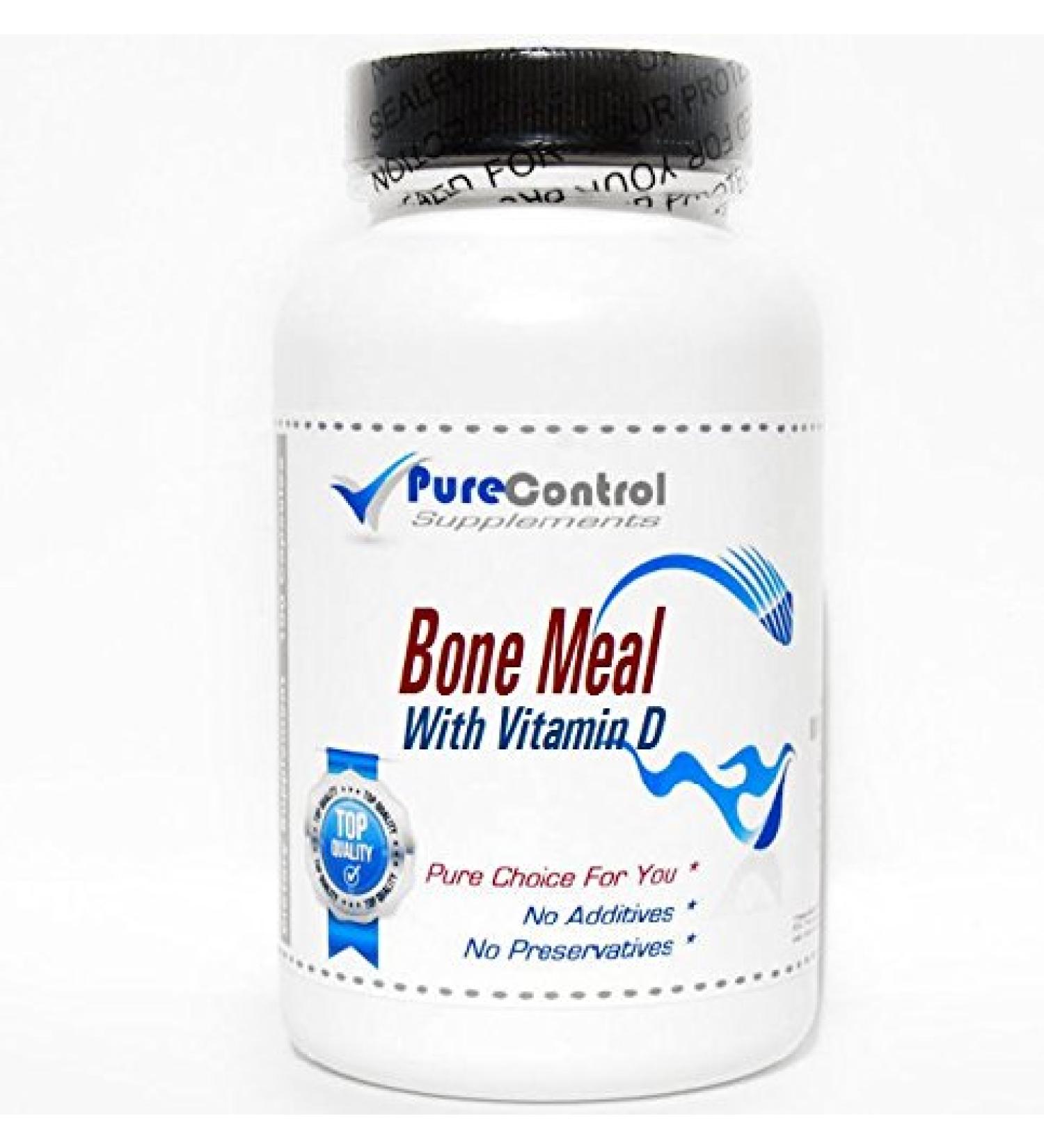 Bone Meal with Vitamin D // 100 Capsules // Pure // by PureControl Supplements