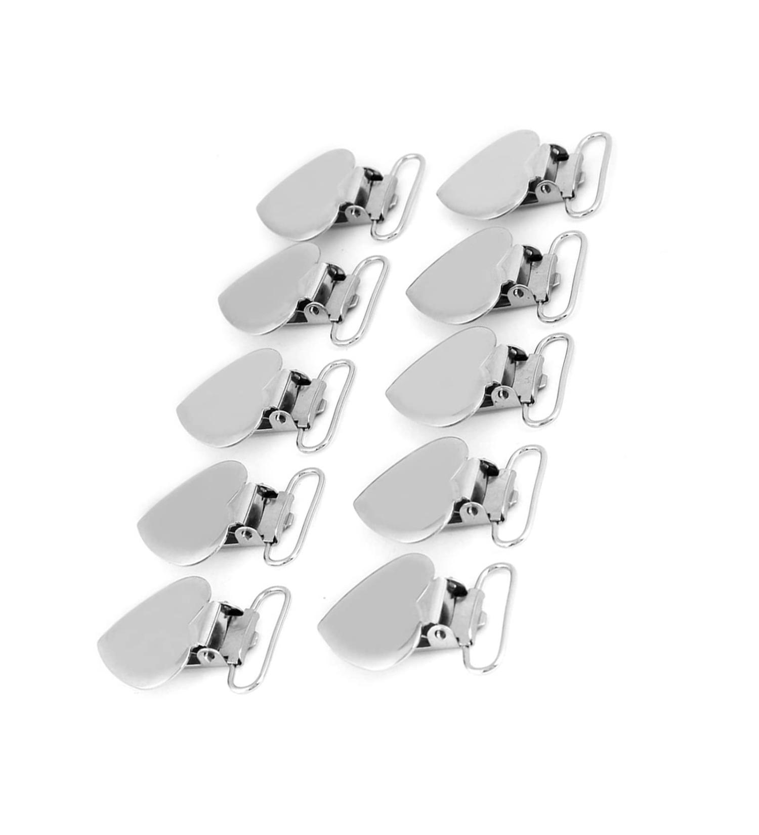 10 Metal Heart Shaped Pacifier Holders - DIY Clips for Pacifiers & Holiday Use | International Shipping Available - Buy Online on GoSupps.com