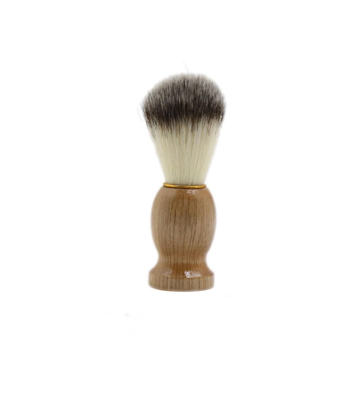 Ruilogod Badger Bristle Shaving Brush - 11cm Wooden Handle for Men | Premium Barber Cleaning Tool - Buy Online on GoSupps.com