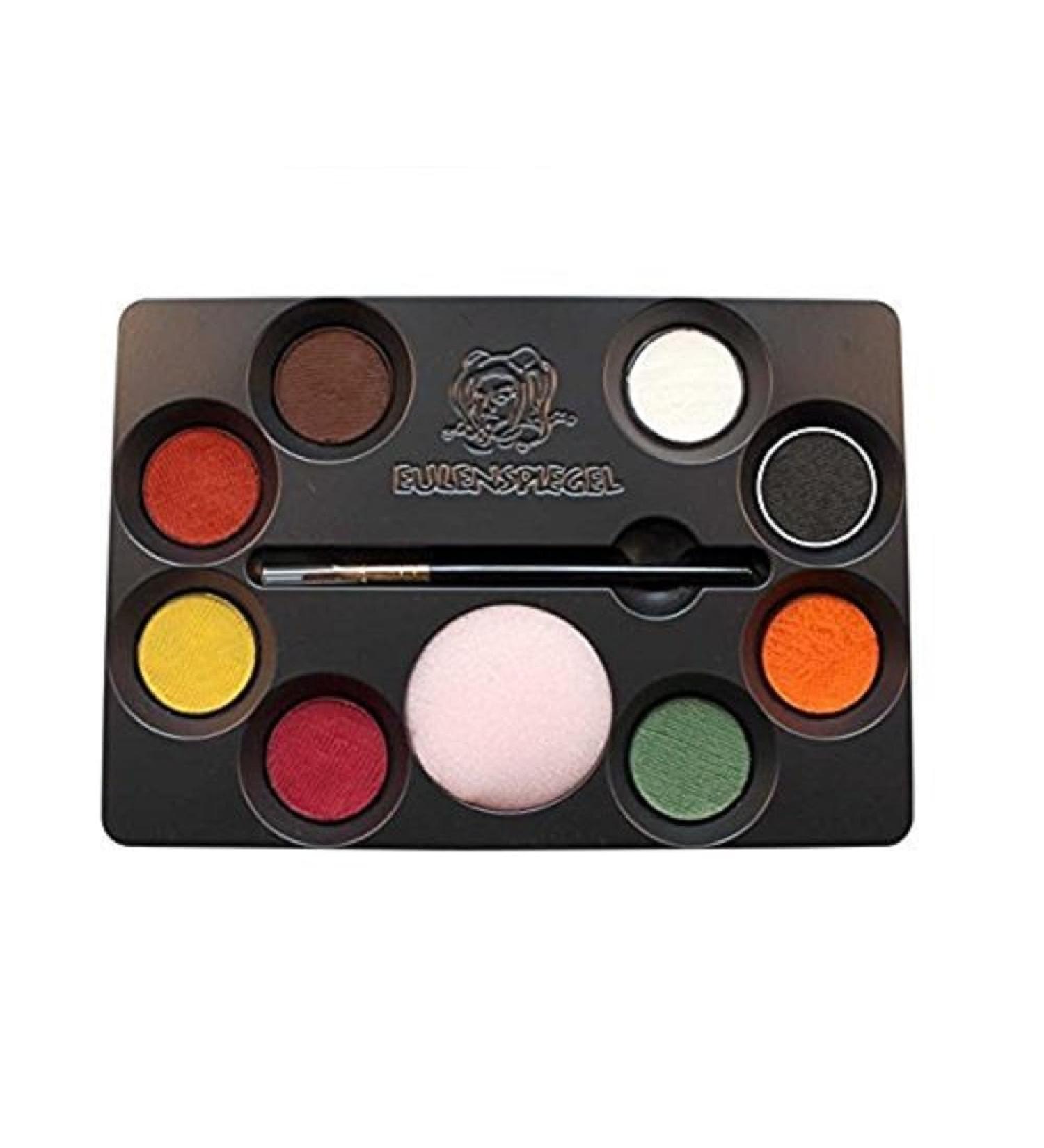 Eulenspiegel - Make-up palette animal masks 8 professional aqua colors 1 sponge 1 brush 1 make-up instructions and make-up sponges