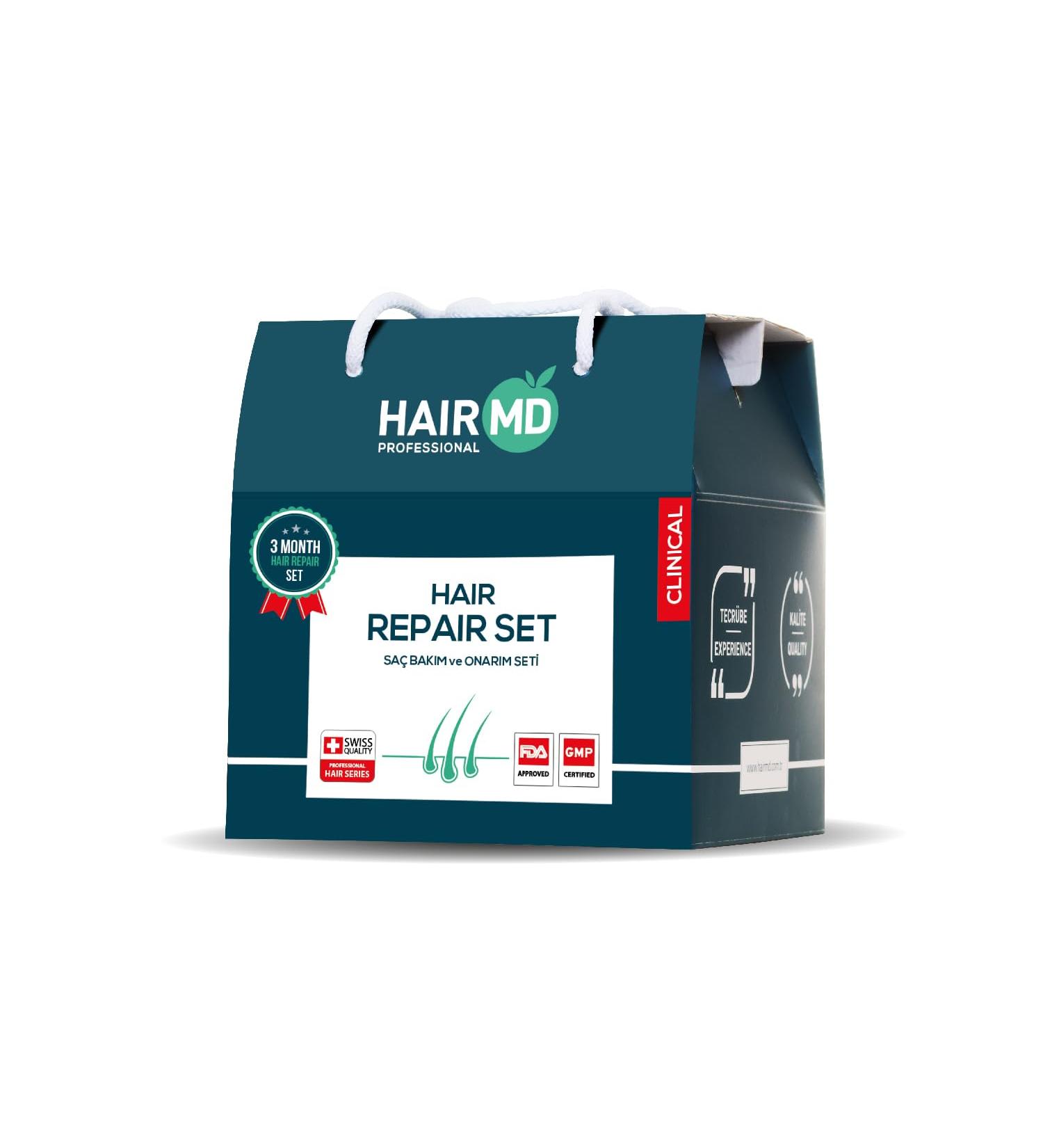  HairMD HairMD Clinical Repair Kit (3 Months Use) (3 Shampoos 250 ml + 3 Serums 60 ml + 3 Hair Multivitamins) - Buy Online on GoSupps.com