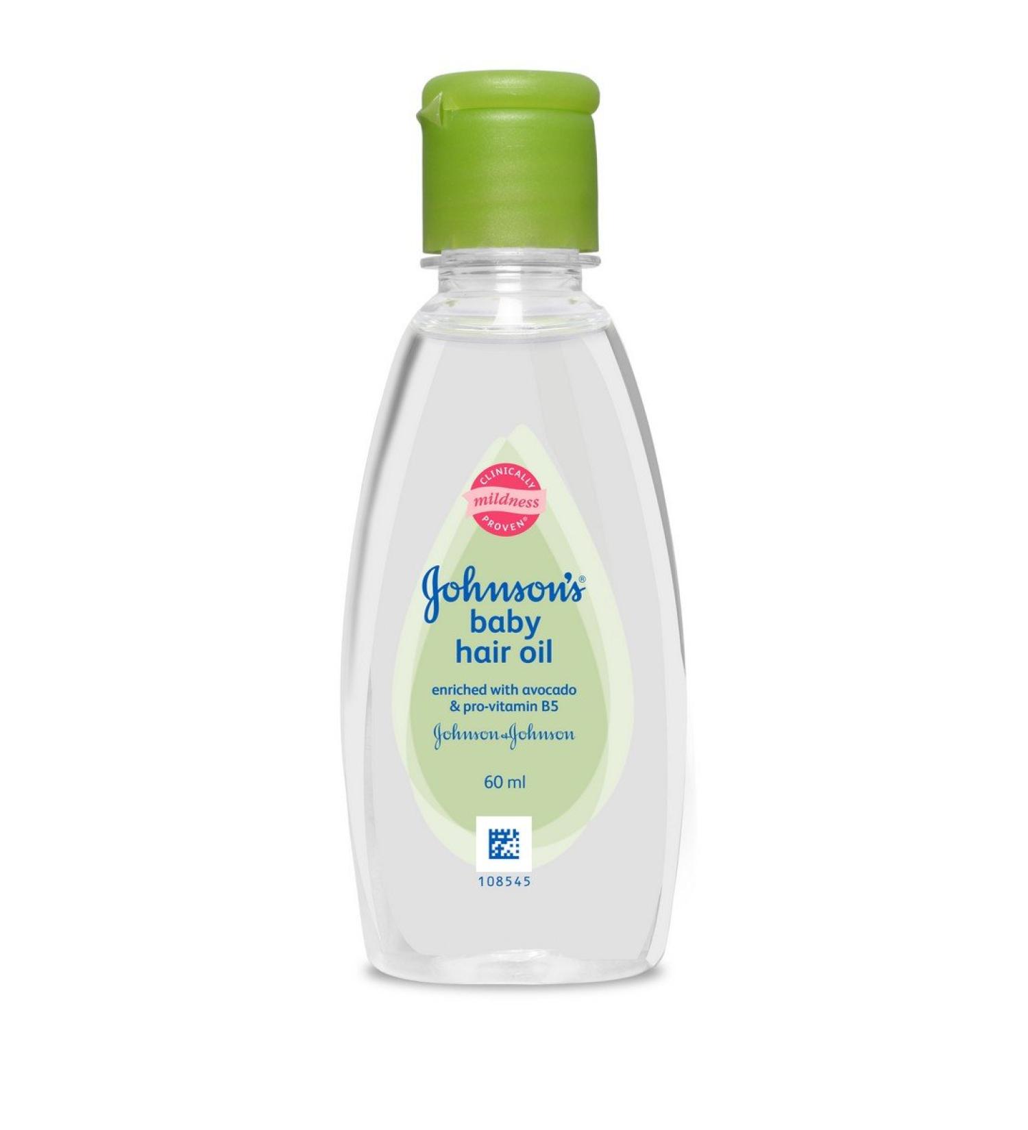 2-Pack Johnson's Baby Hair Oil Avocado & Pro-vitamin B5 60ml x 2 - Non-Greasy, Soft & Mild - Buy Online on GoSupps.com