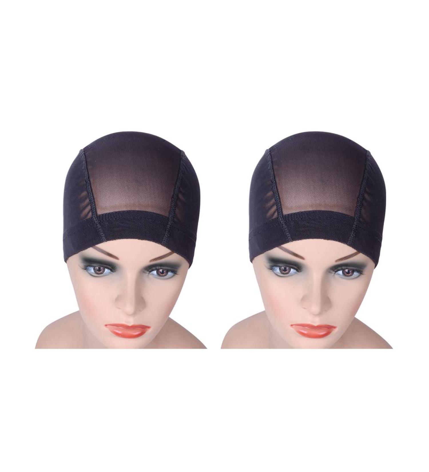Black Mesh Dome Cap for Wigs - 2 Piece Set | Wide Rubber Band Hair Network for Wig Making - Buy Online on GoSupps.com
