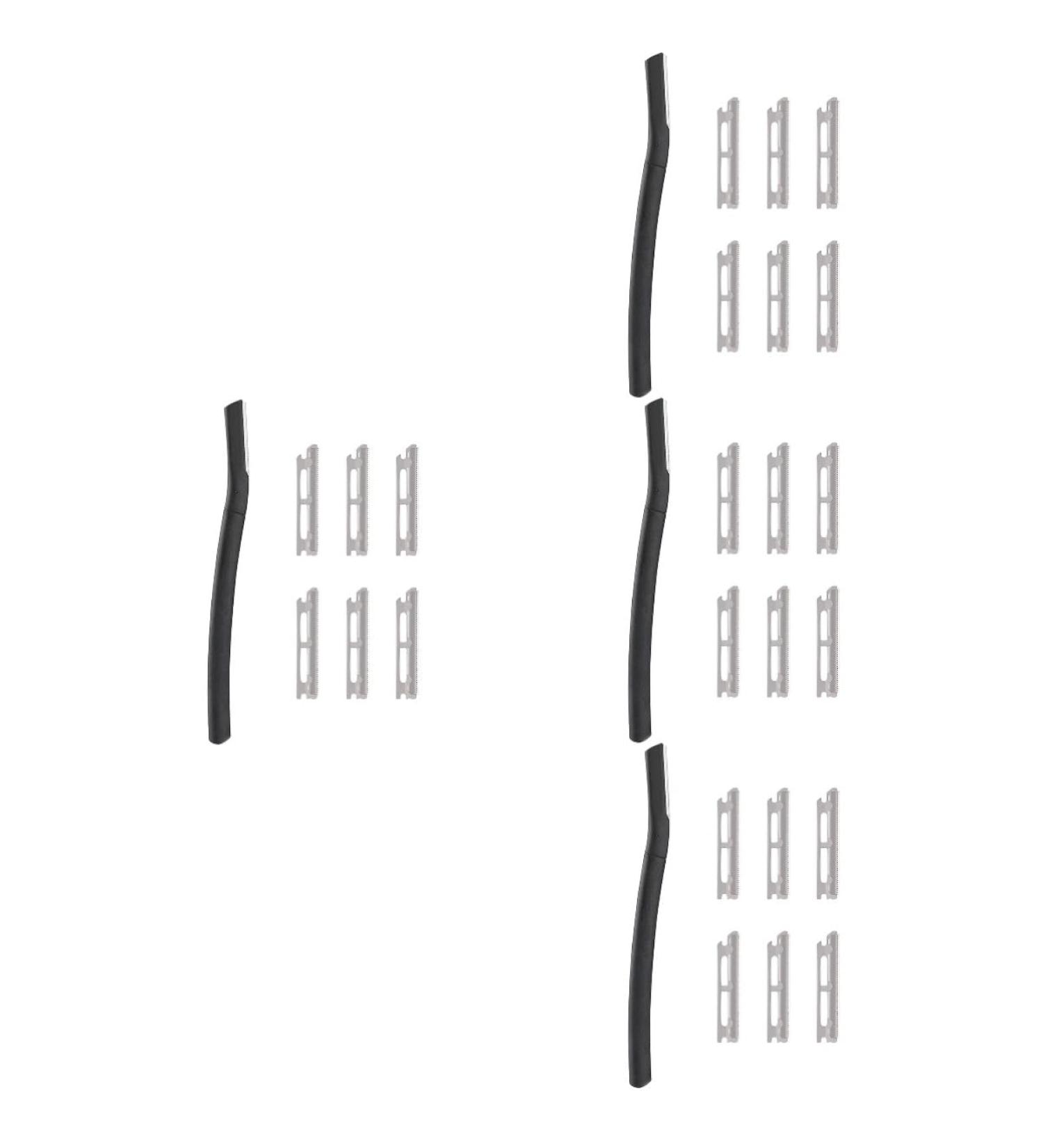 PopetPop 4 Sets Precision Face Razors - Stainless Steel Peach Fuzz & Eyebrow Hair Removal Trimmers - Buy Online on GoSupps.com