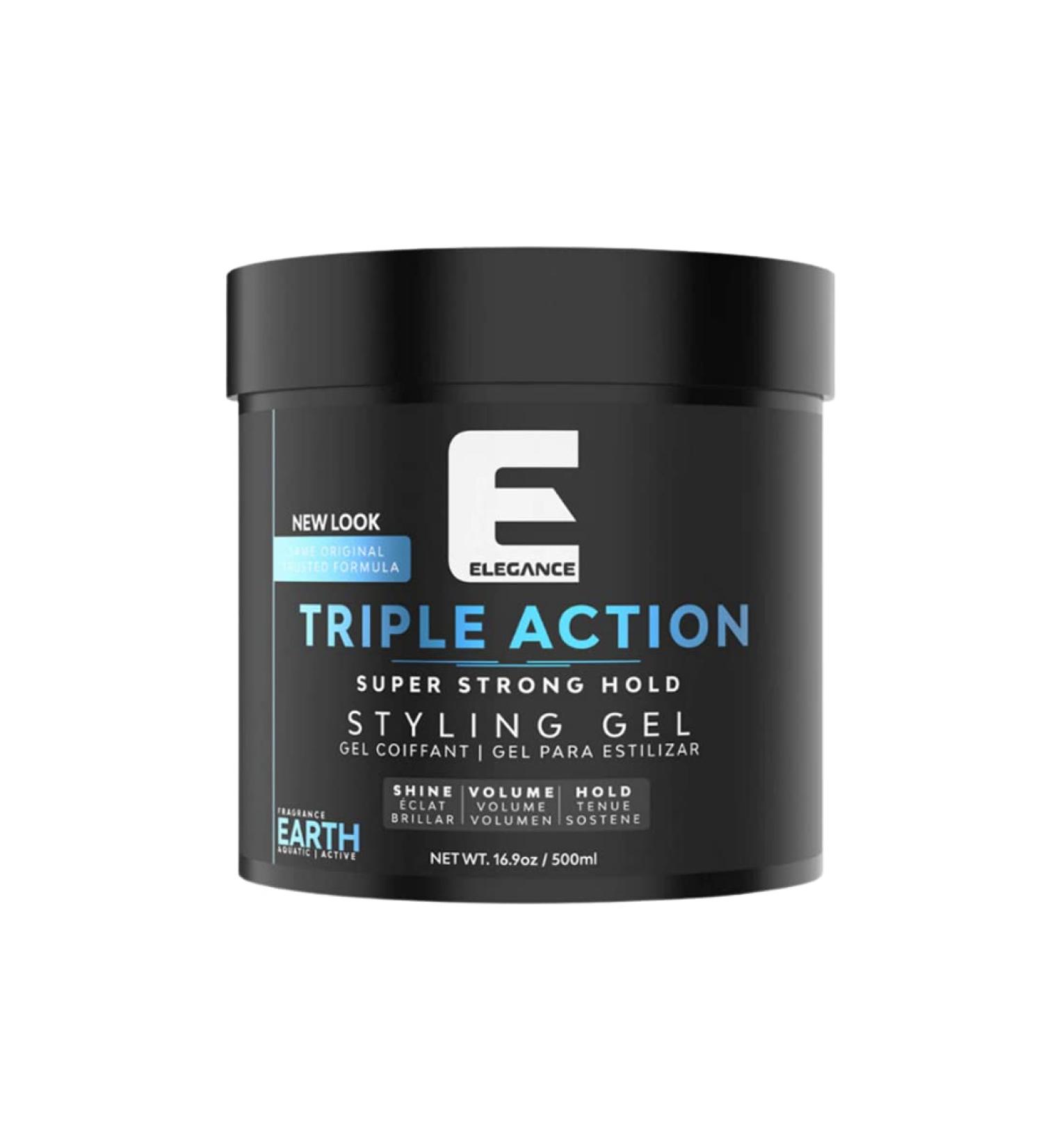Earth Strong Hold Hair Gel 16.9 oz - E Elegance Triple Action, Pack of 1 - Buy Online on GoSupps.com
